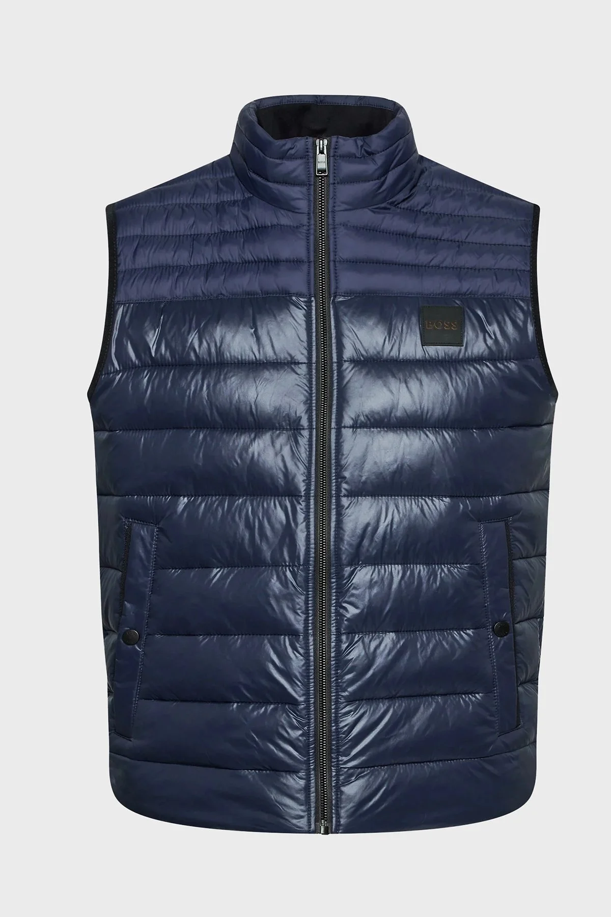 Boss Fermuarlı Regular Fit Dik Yaka Erkek Yelek 50472861 404 LACİVERT - 6