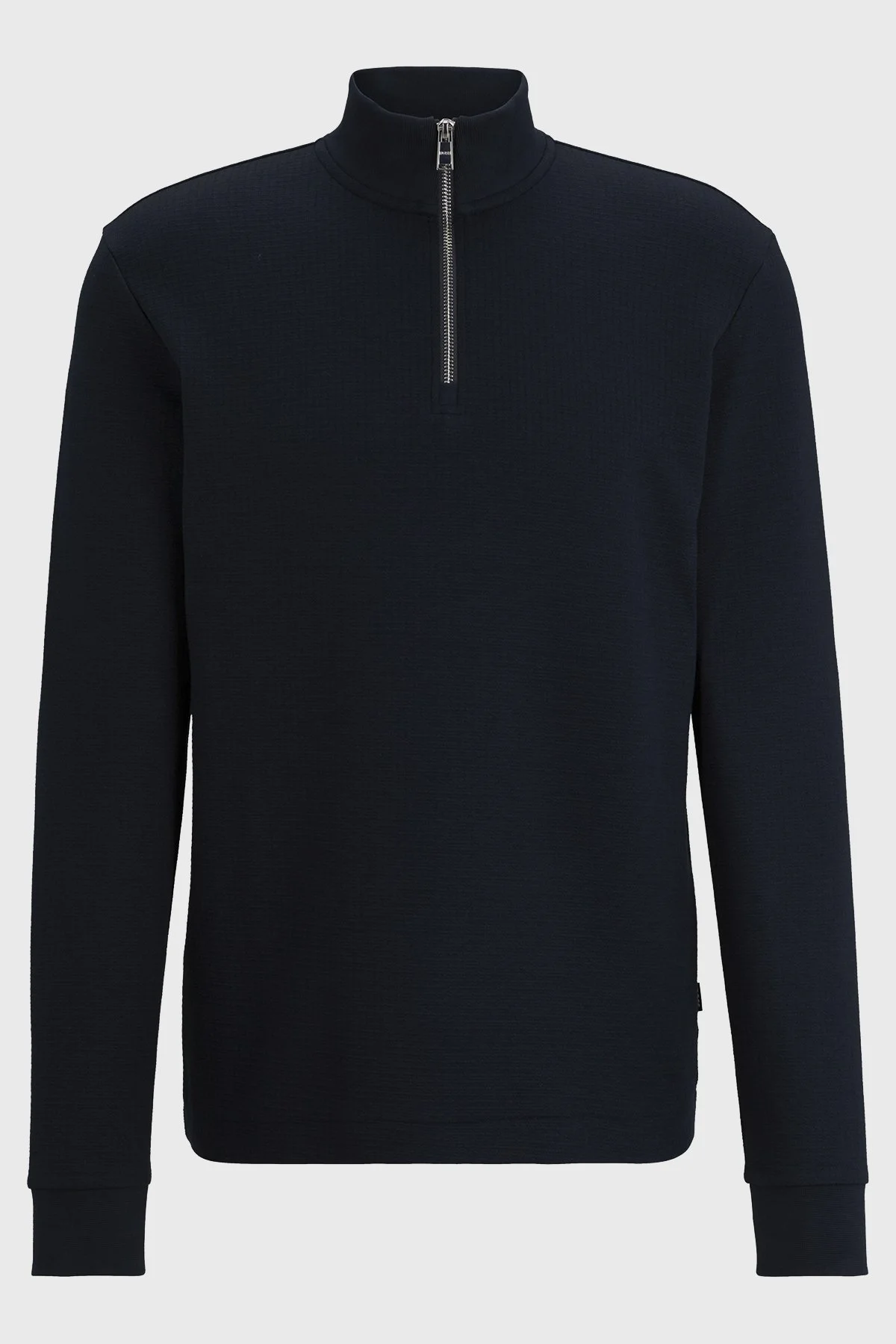 Boss Fermuarlı Yaka Pamuklu Slim Fit Erkek Sweat 50507989 404 LACİVERT - 5