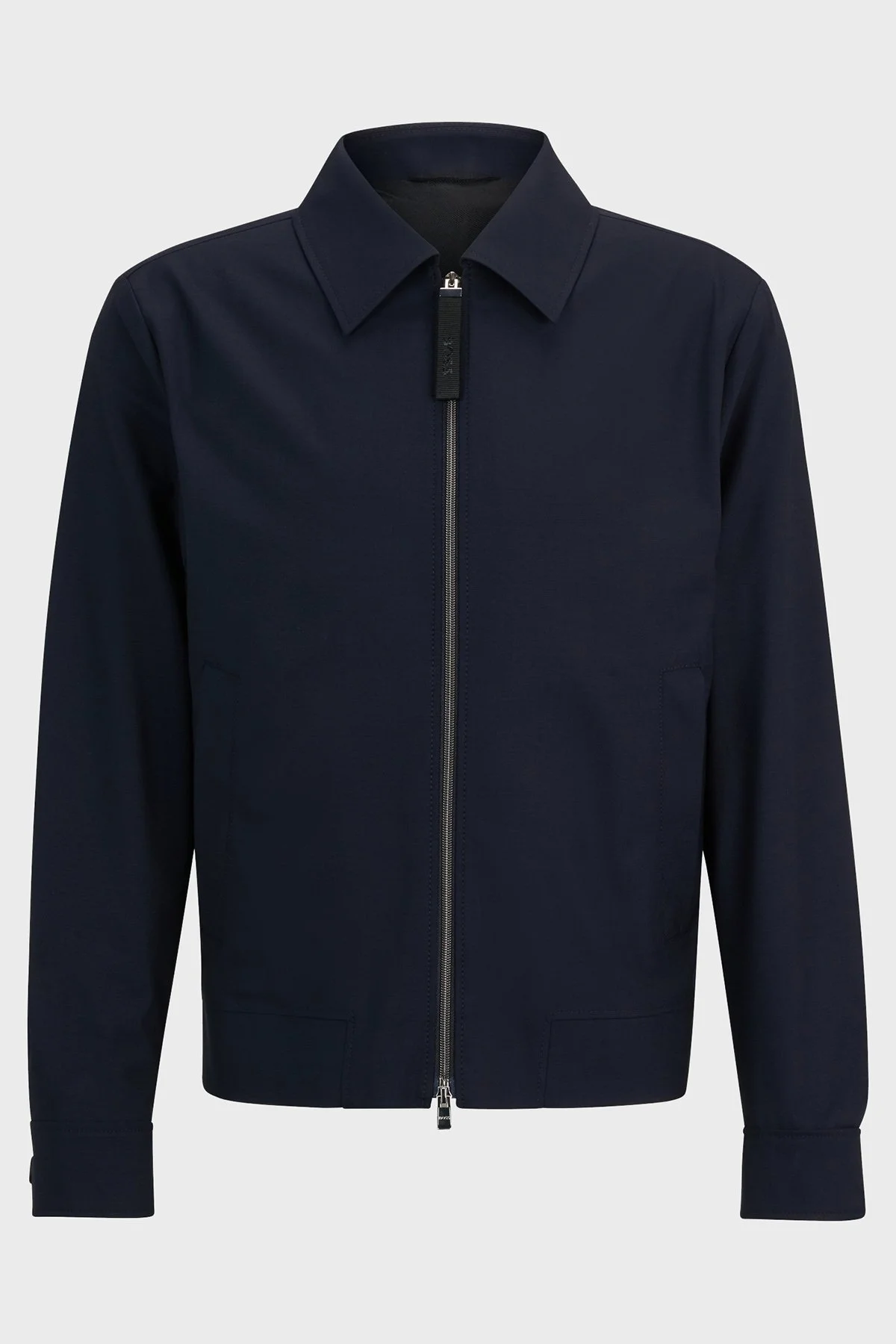 Boss Fermuarlı Yünlü Slim Fit Erkek Ceket 50490125 404 LACİVERT - 12