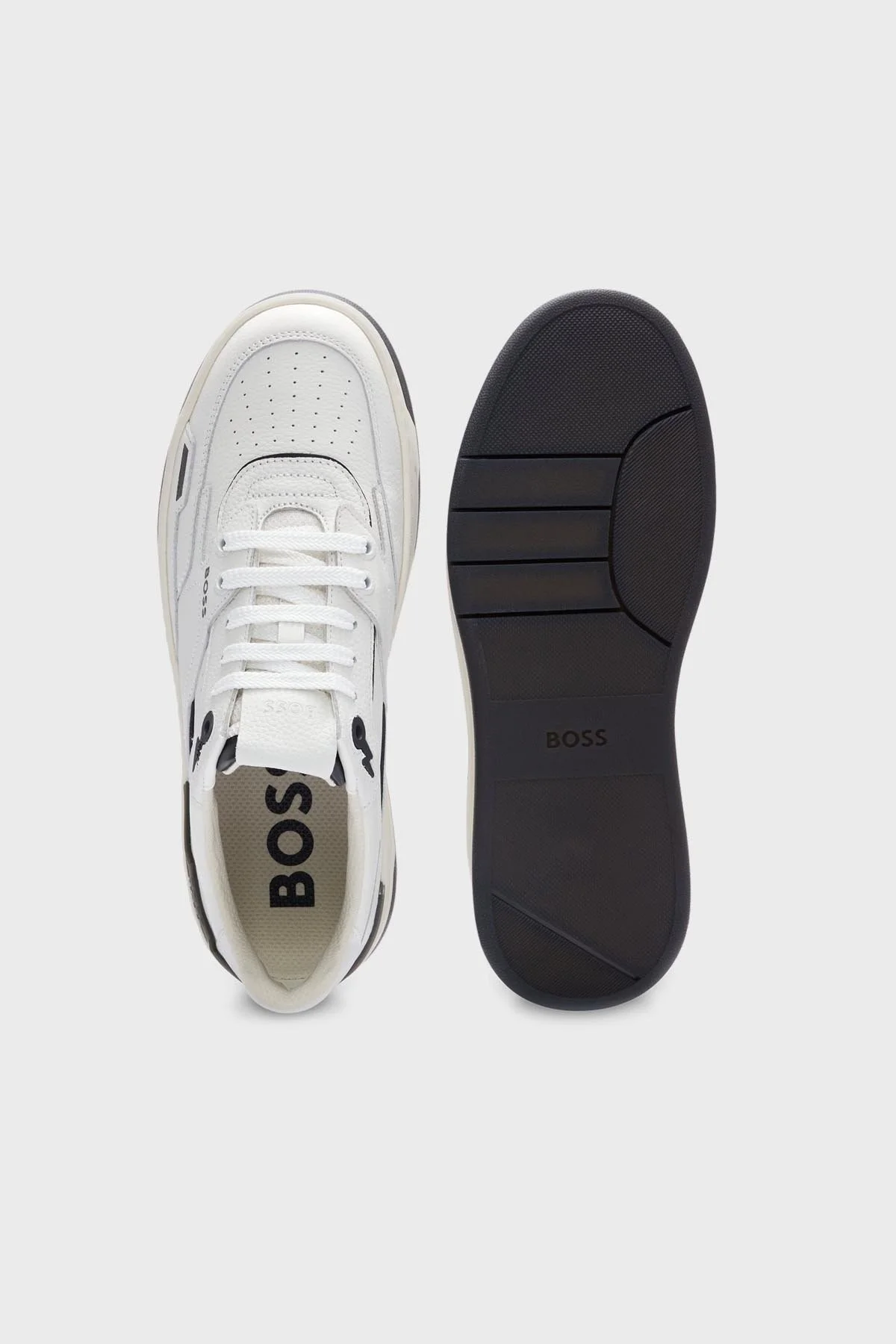 Boss File Detaylı Deri Spor 50498892 120 Erkek Ayakkabı 50498892 120 BEYAZ - 3