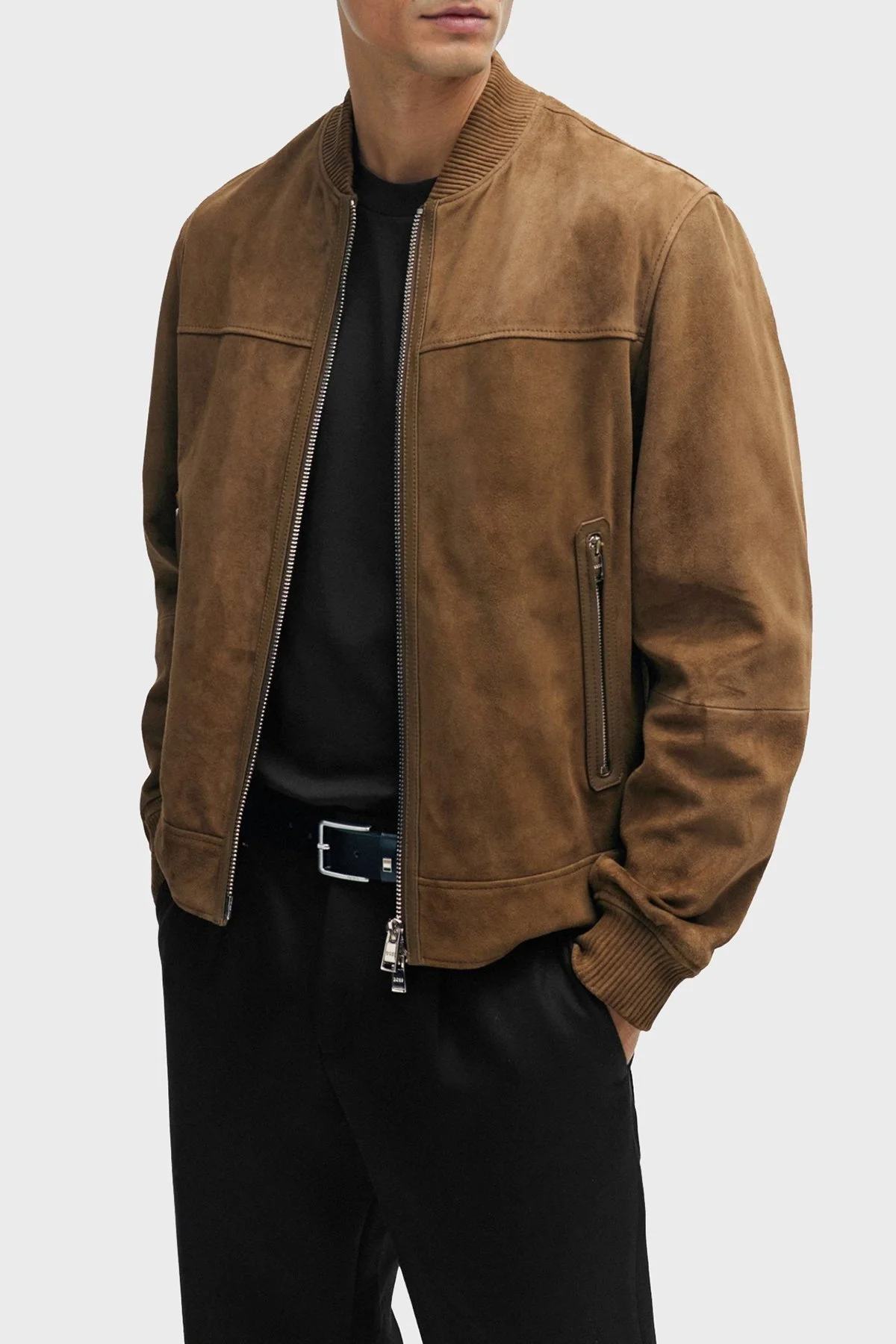 Boss Fitilli Manşetli Regular Fit Süet Erkek Ceket 50505647 249 KAHVE - 1