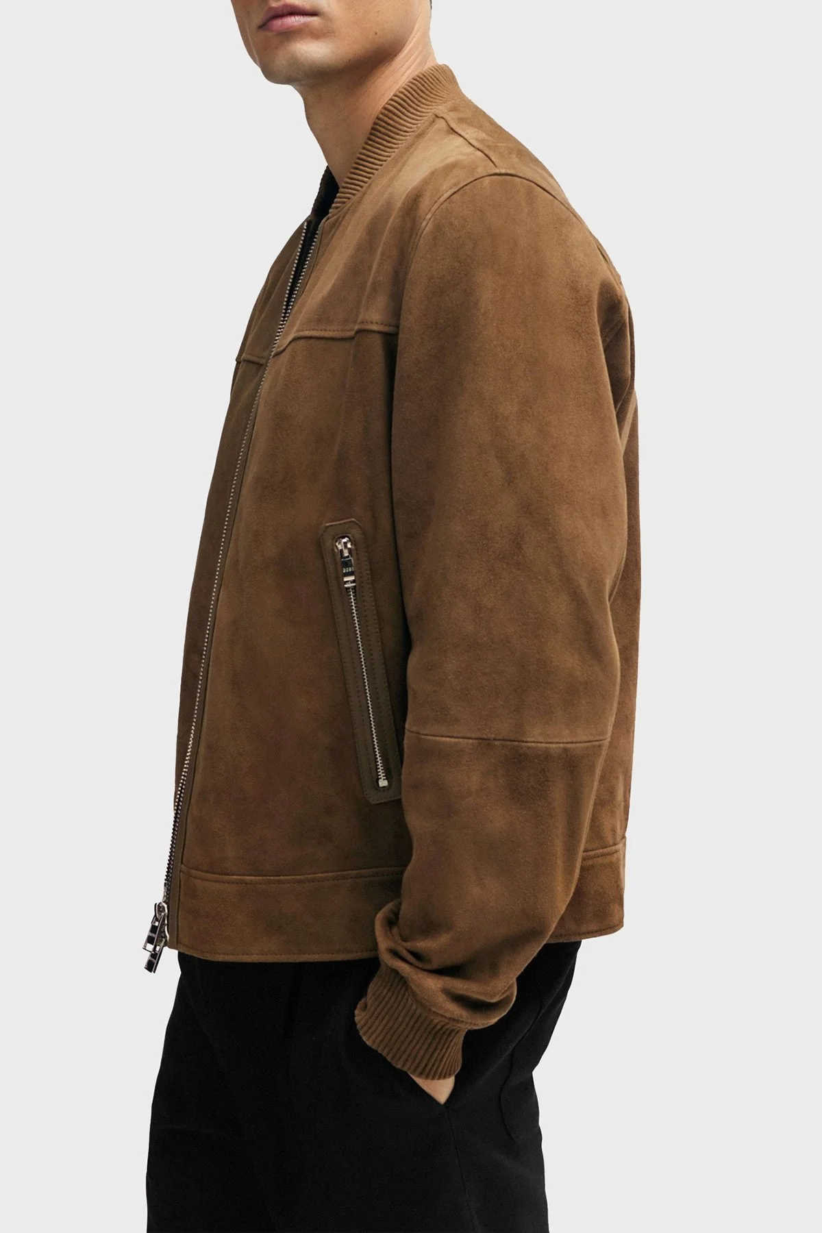 Boss Fitilli Manşetli Regular Fit Süet Erkek Ceket 50505647 249 KAHVE - 4