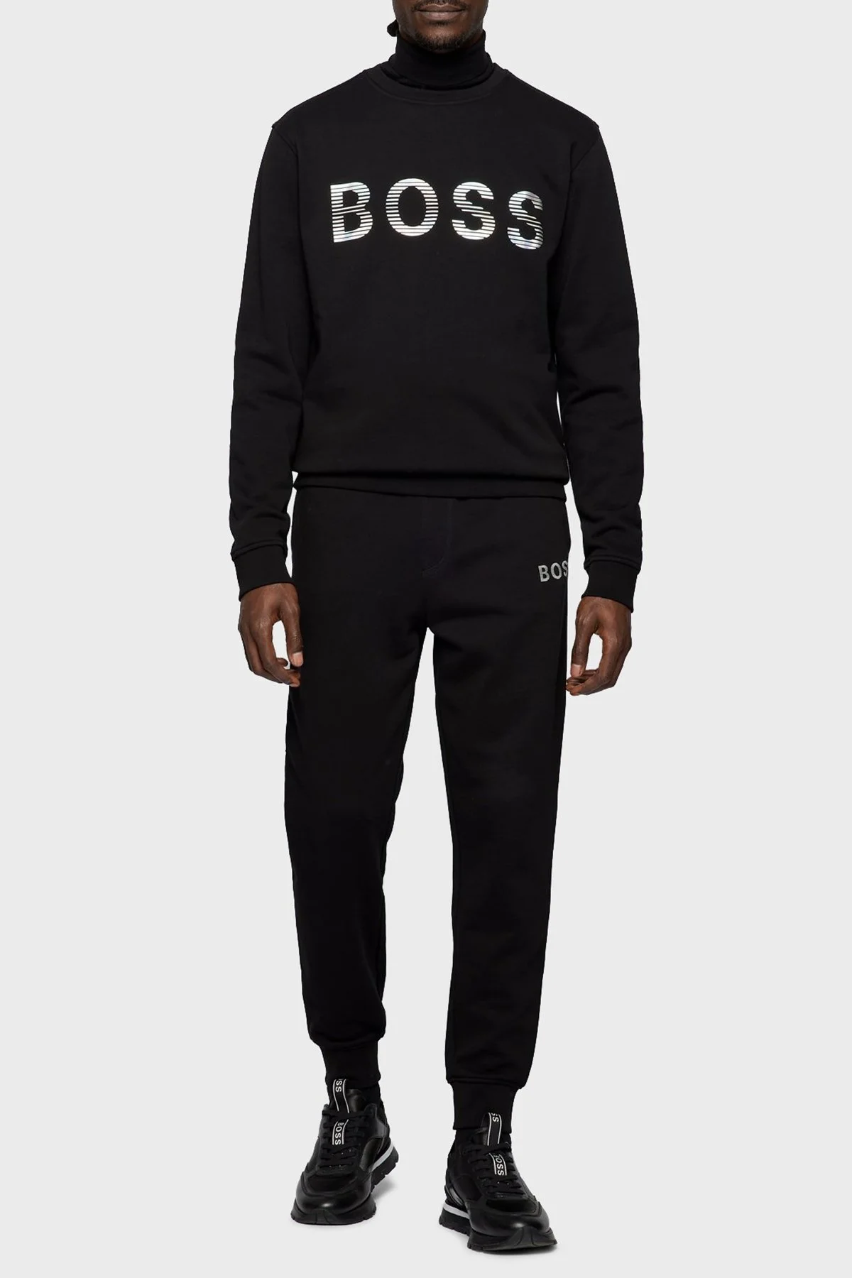Boss Fransız Havlu Pamuklu Relaxed Fit Bisiklet Yaka Erkek Sweat S 50472235 001 SİYAH - 2