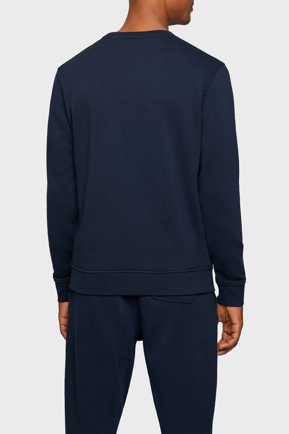 Boss Fransız Havlu Pamuklu Relaxed Fit Bisiklet Yaka Erkek Sweat S 50472235 404 LACİVERT - 3