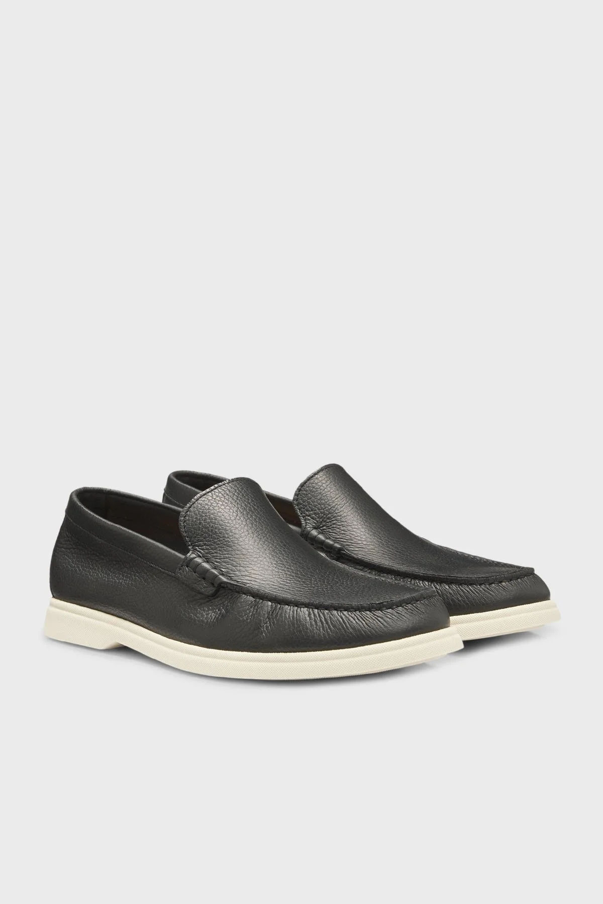 Boss Hakiki Deri Bağcıklı Loafer Erkek Ayakkabı 50536173 002 SİYAH - 3