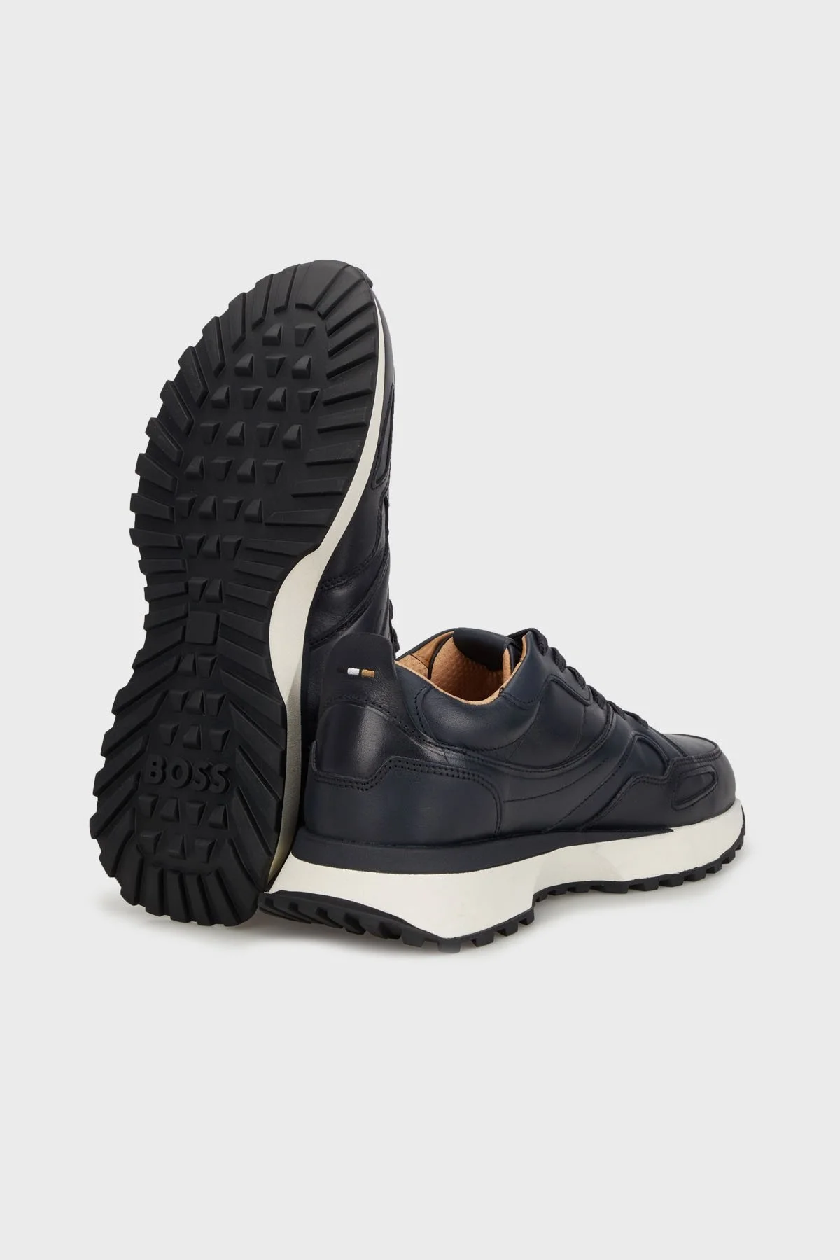 Boss Hakiki Deri Kalın Tabanlı Sneaker Erkek Ayakkabı 50536486 410 LACİVERT - 5