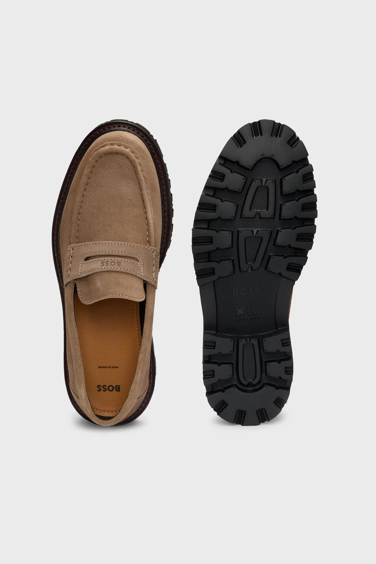 Boss Hakiki Deri Loafer Erkek Ayakkabı 50523080 272 EKRU - 3