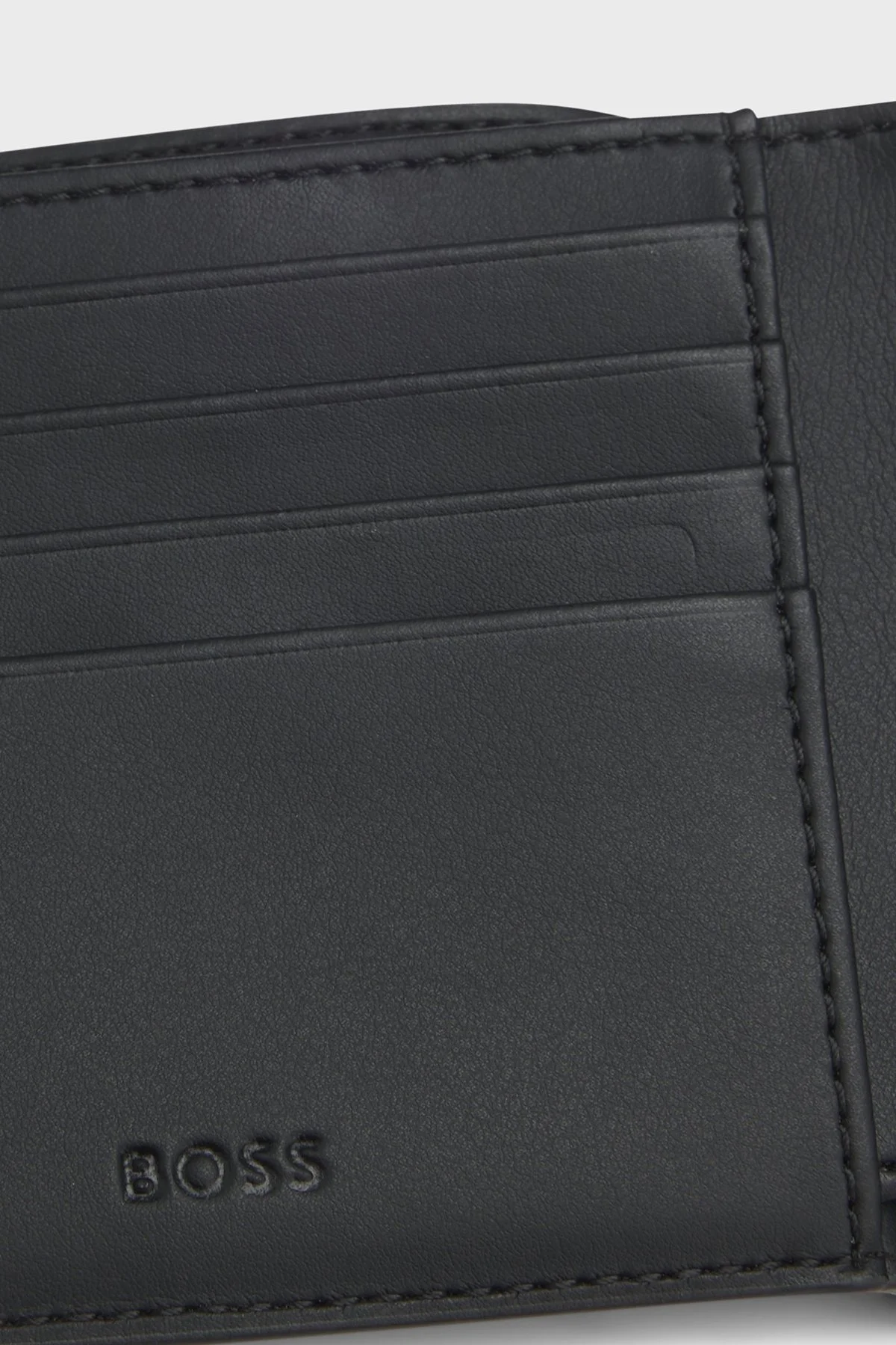 Boss Hakiki Deri Logolu Erkek Cüzdan 50563665 002 SİYAH - 4