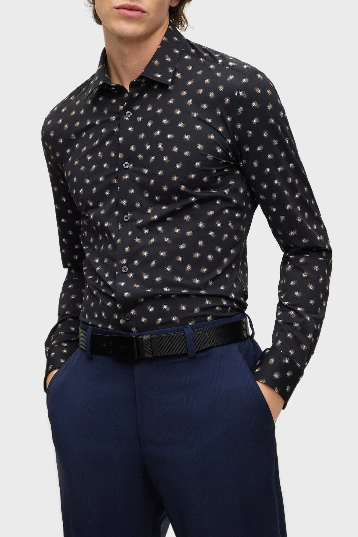 Boss Hakiki Deri Logolu Erkek Kemer 50486758 001 SİYAH - 3