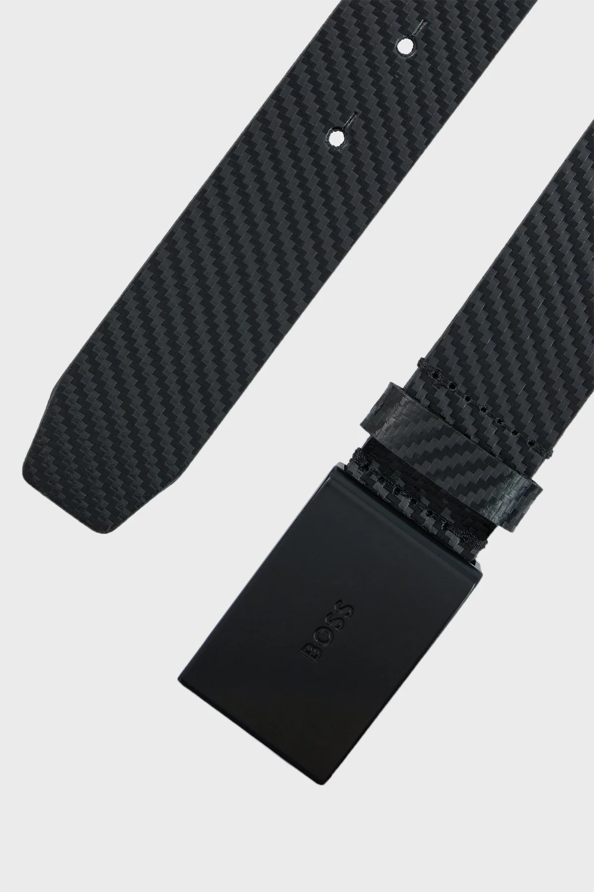 Boss Hakiki Deri Logolu Erkek Kemer 50486758 001 SİYAH - 4