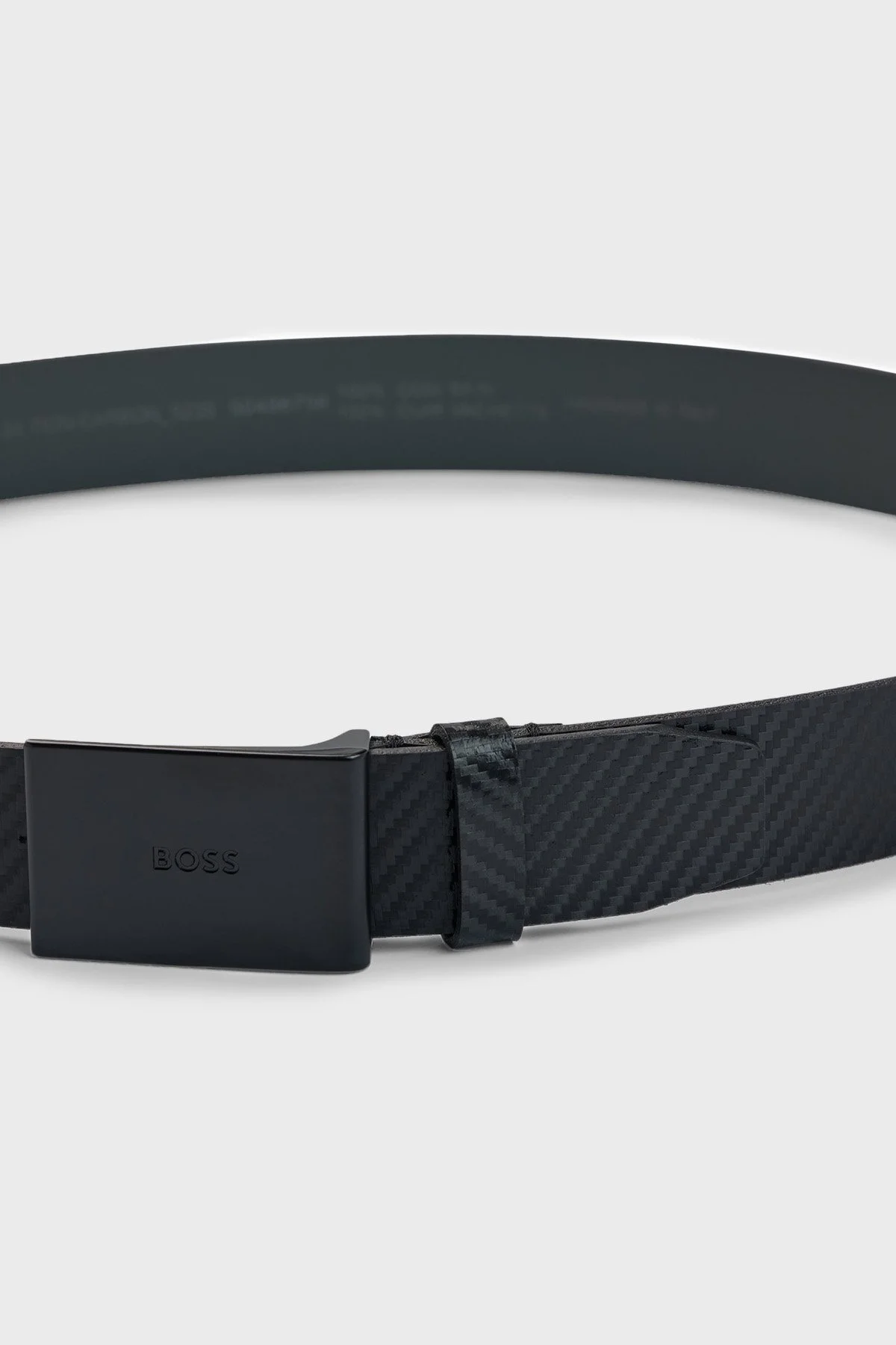 Boss Hakiki Deri Logolu Erkek Kemer 50486758 001 SİYAH - 5