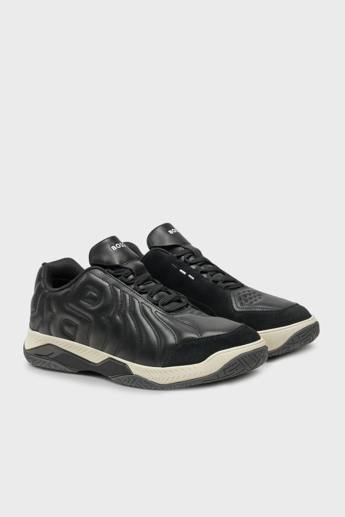 Boss Hakiki Deri Logolu Sneaker Erkek Ayakkabı 50523190 001 SİYAH - 3