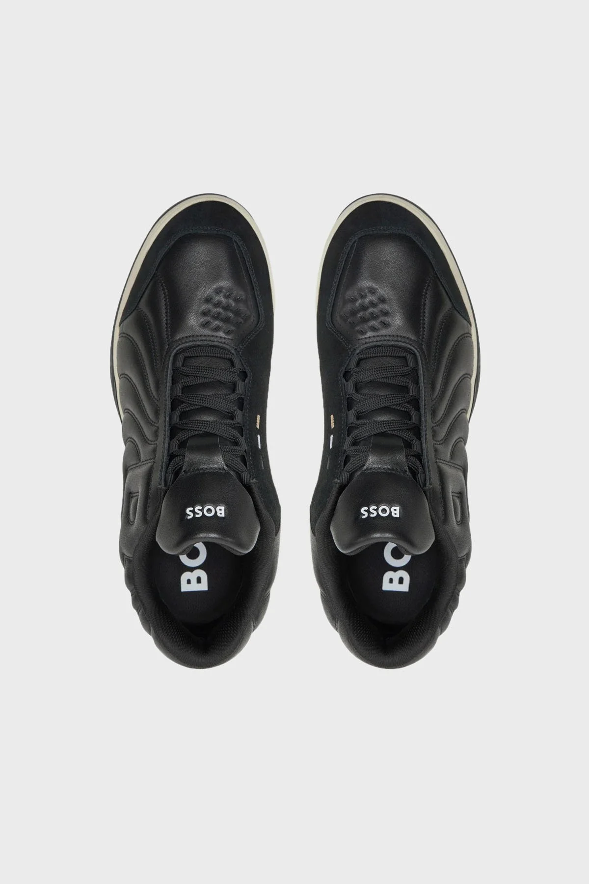 Boss Hakiki Deri Logolu Sneaker Erkek Ayakkabı 50523190 001 SİYAH - 5