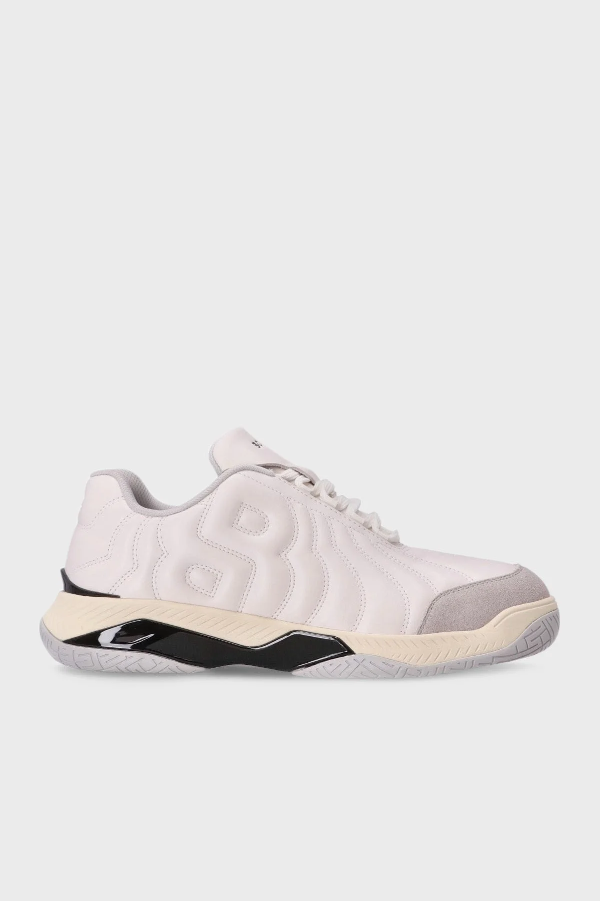 Boss Hakiki Deri Logolu Sneaker Erkek Ayakkabı 50523190 100 BEYAZ - 1
