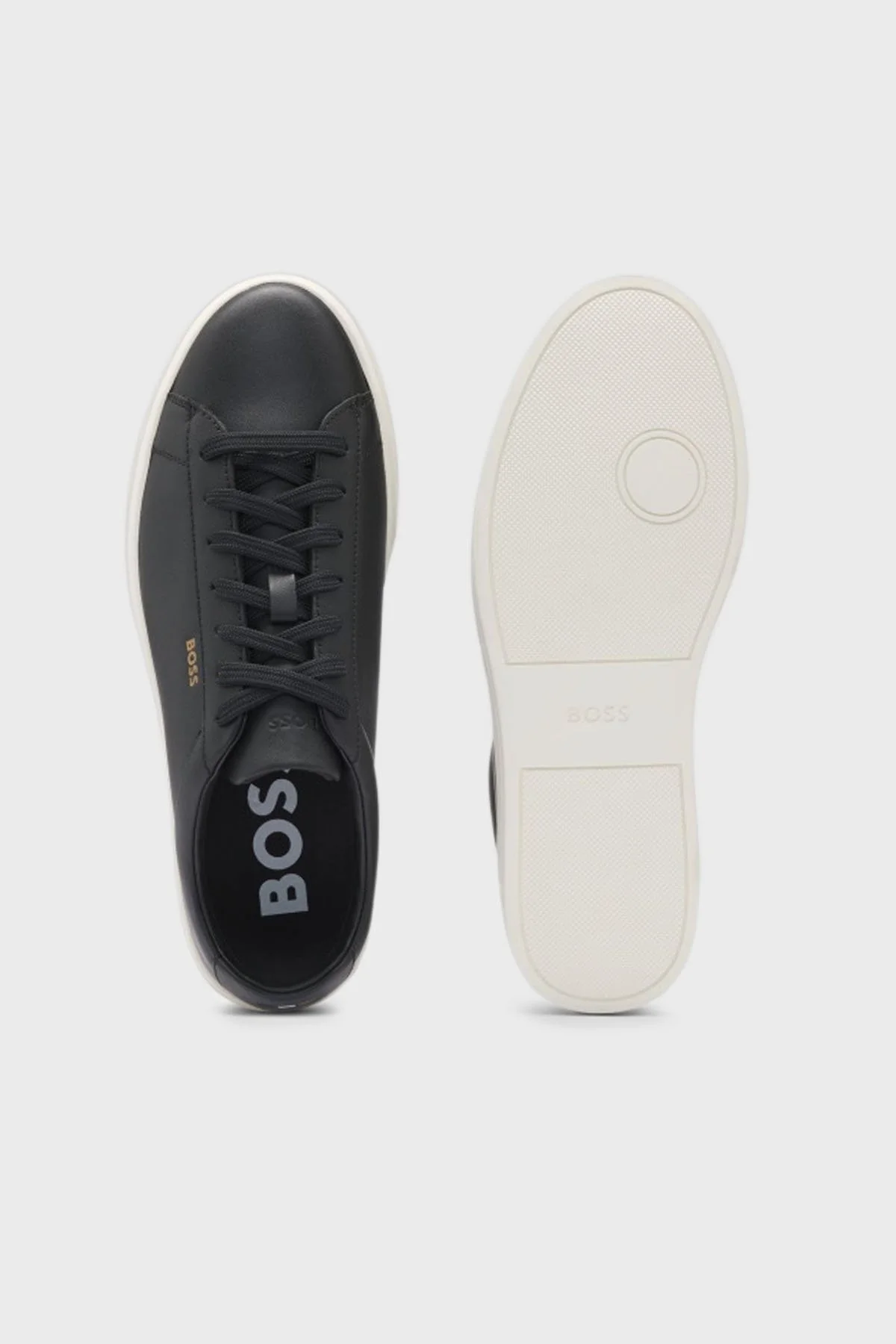 Boss Hakiki Deri Logolu Sneaker Erkek Ayakkabı 50536480 002 SİYAH - 4