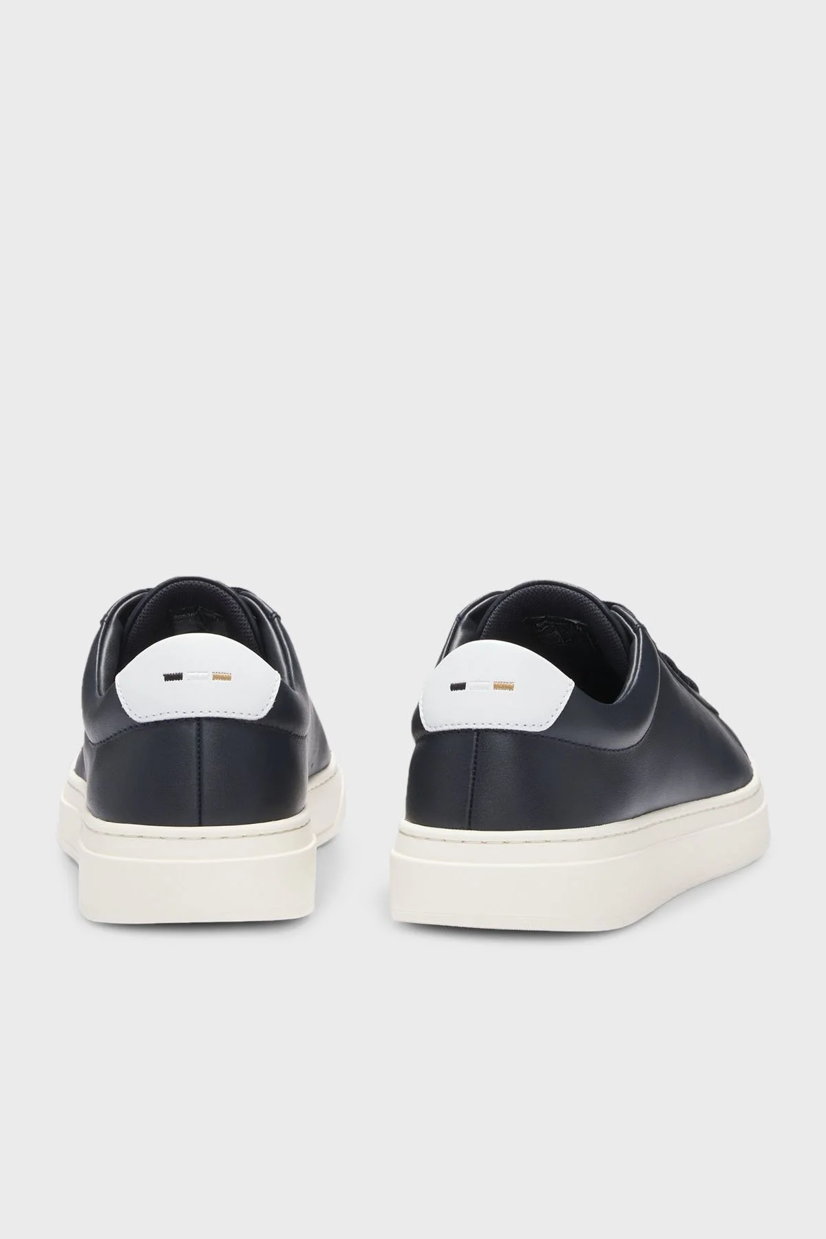 Boss Hakiki Deri Logolu Sneaker Erkek Ayakkabı 50536480 410 LACİVERT - 5