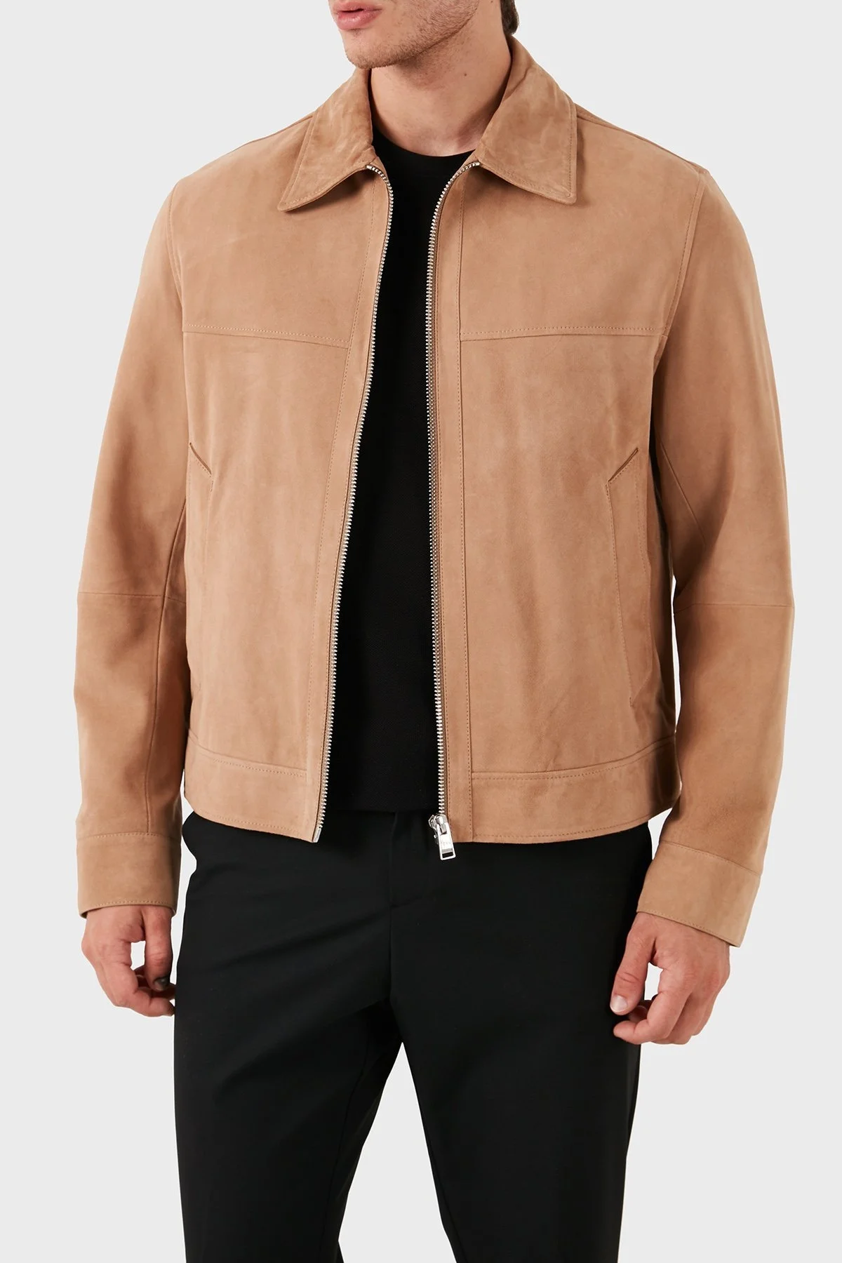 Boss Hakiki Deri Regular Fit Erkek Ceket 50510178 282 CAMEL - 2