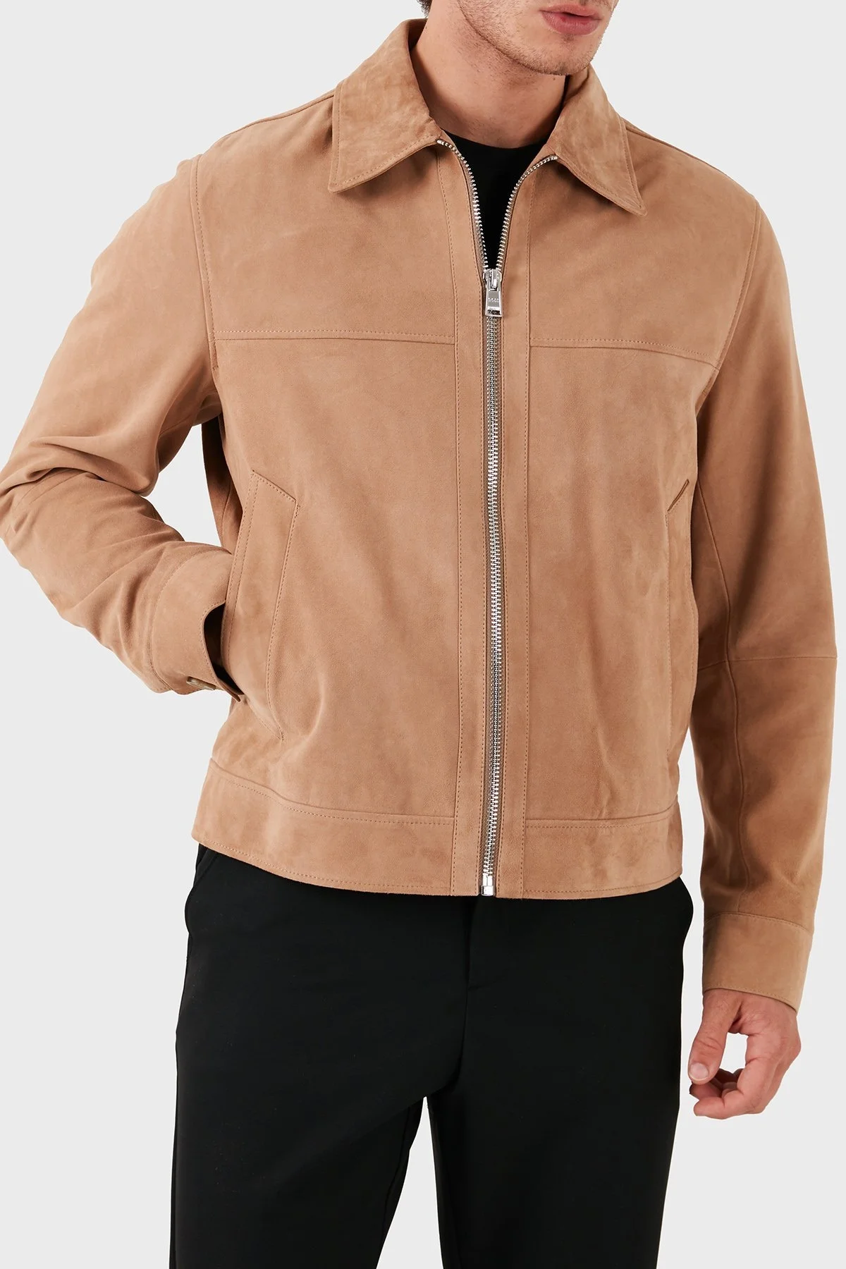 Boss Hakiki Deri Regular Fit Erkek Ceket 50510178 282 CAMEL - 5