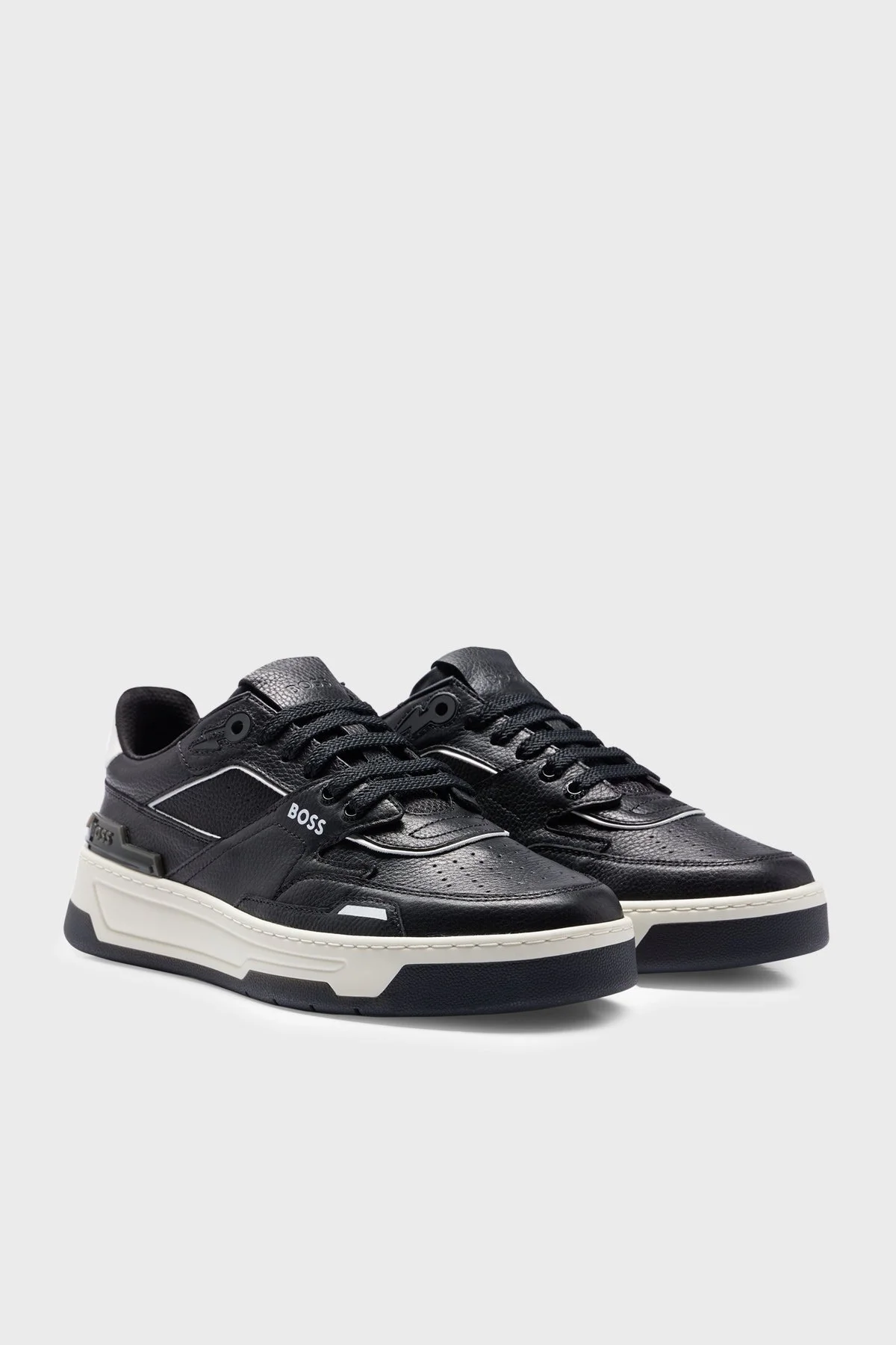 Boss Hakiki Deri Sneaker Erkek Ayakkabı 50498892 001 SİYAH - 2