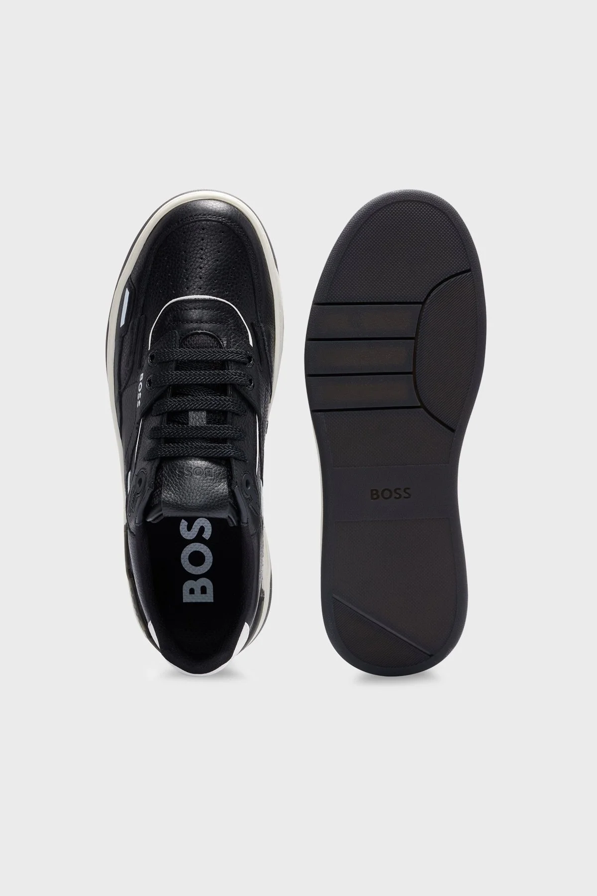 Boss Hakiki Deri Sneaker Erkek Ayakkabı 50498892 001 SİYAH - 3