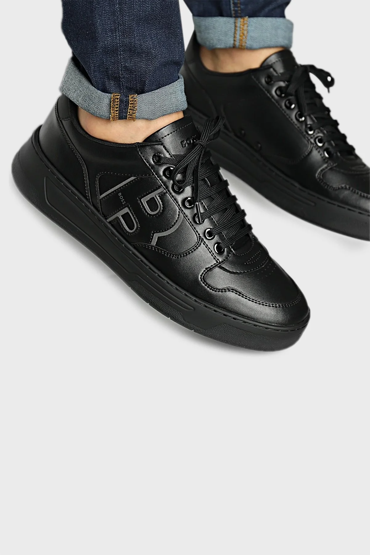 Boss Hakiki Deri Sneaker Erkek Ayakkabı 50480153 005 SİYAH - 2