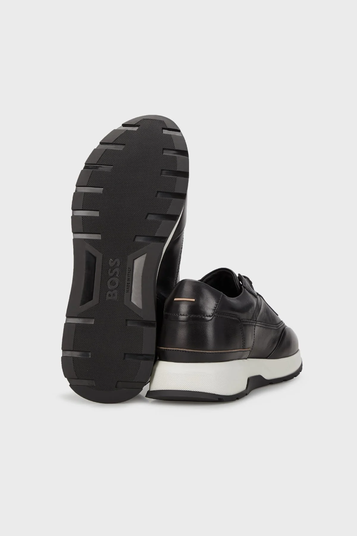 Boss Hakiki Deri Sneaker Erkek Ayakkabı 50492327 001 SİYAH - 4