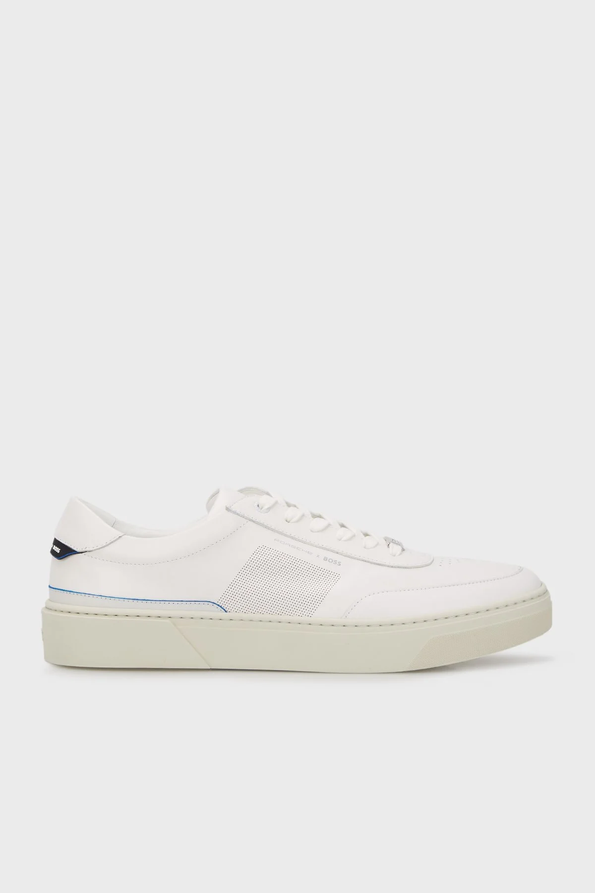 Boss Hakiki Deri Sneaker Erkek Ayakkabı 50492628 112 BEYAZ - 1