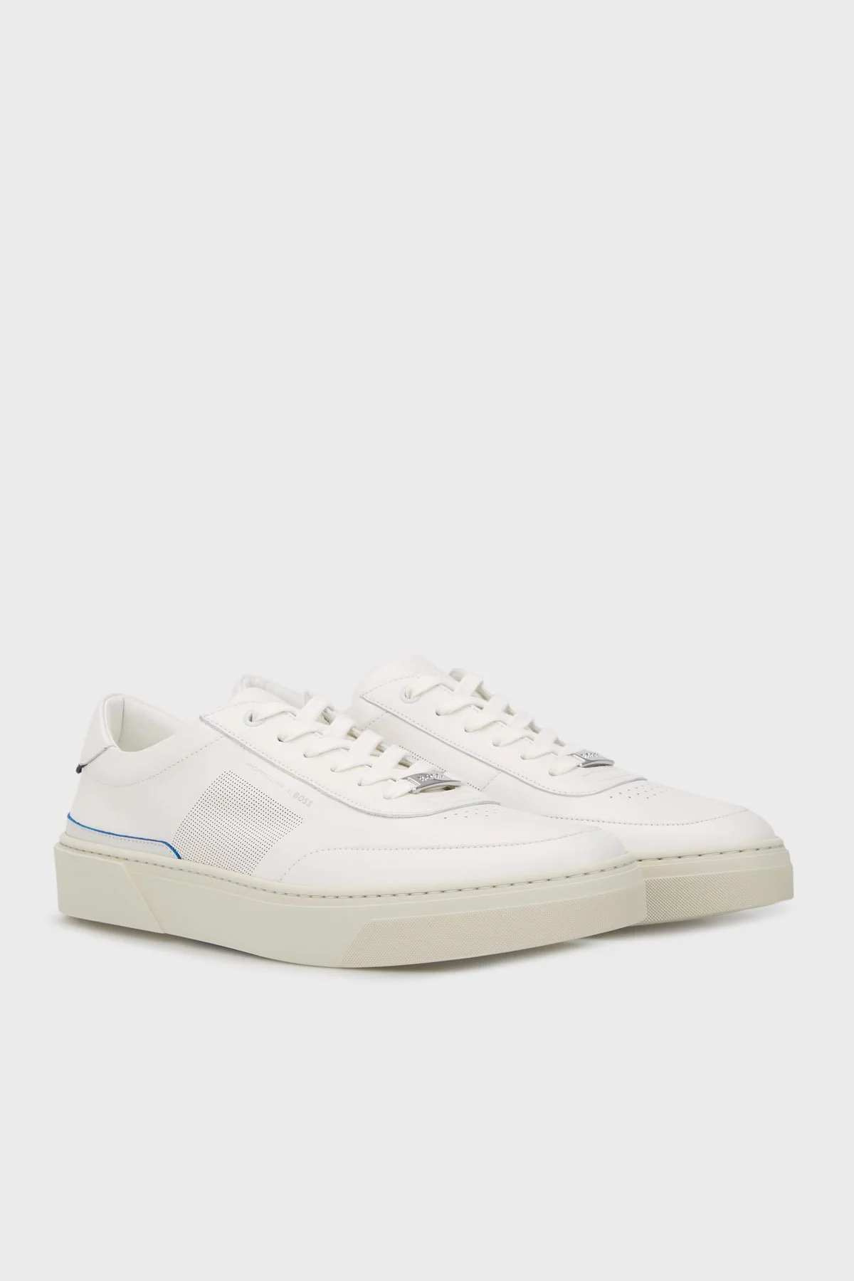 Boss Hakiki Deri Sneaker Erkek Ayakkabı 50492628 112 BEYAZ - 3