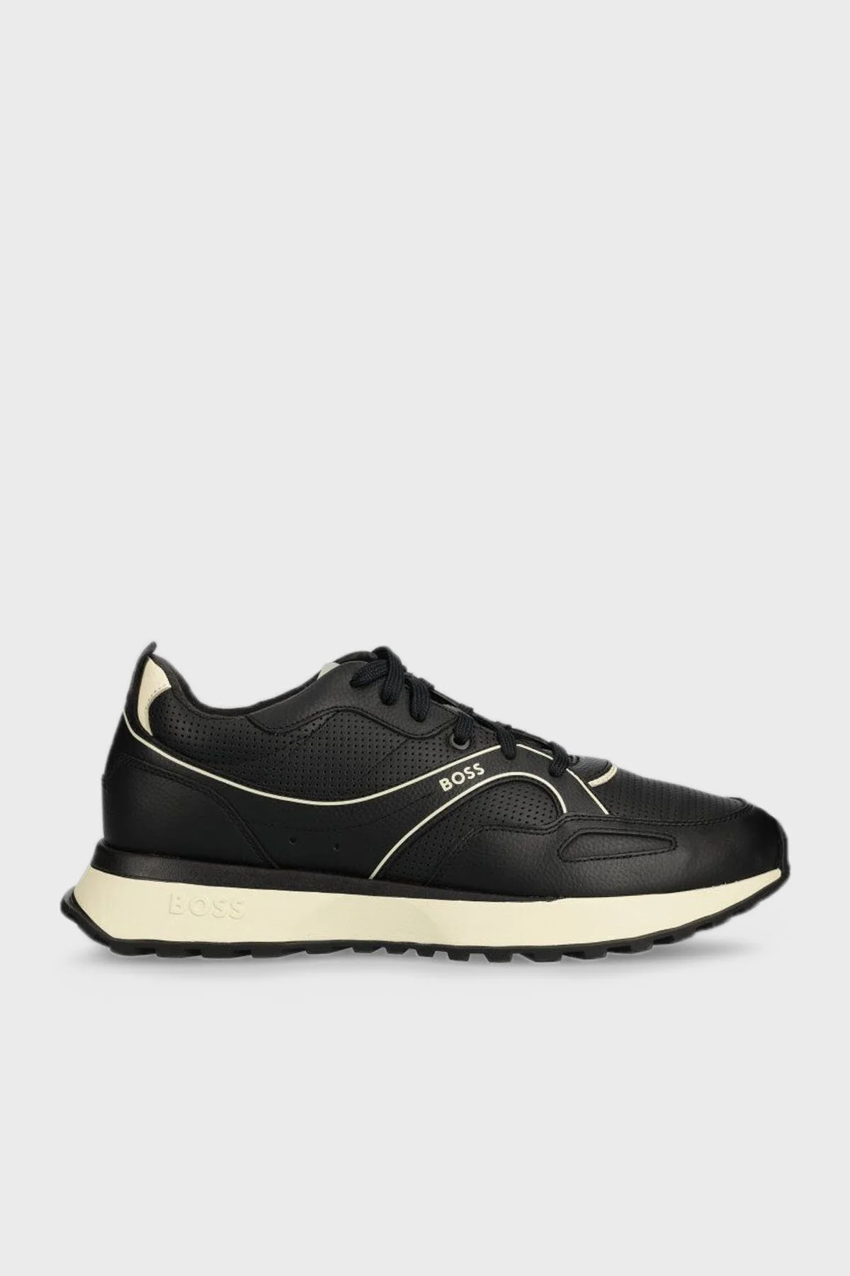 Boss Hakiki Deri Sneaker Erkek Ayakkabı 50493231 001 SİYAH - 1
