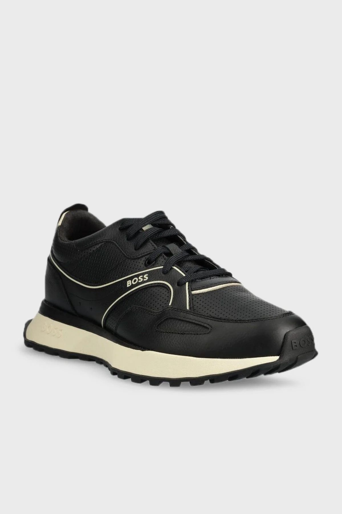 Boss Hakiki Deri Sneaker Erkek Ayakkabı 50493231 001 SİYAH - 2