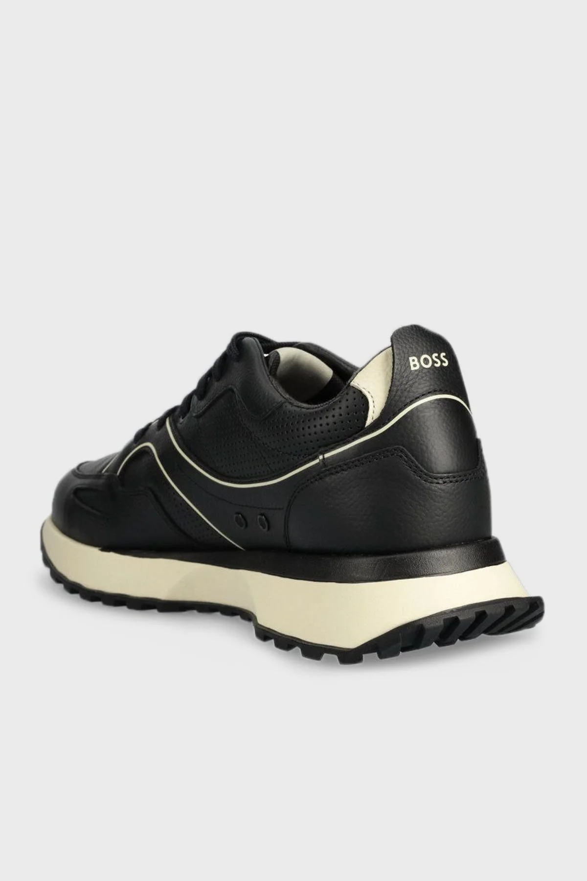Boss Hakiki Deri Sneaker Erkek Ayakkabı 50493231 001 SİYAH - 3