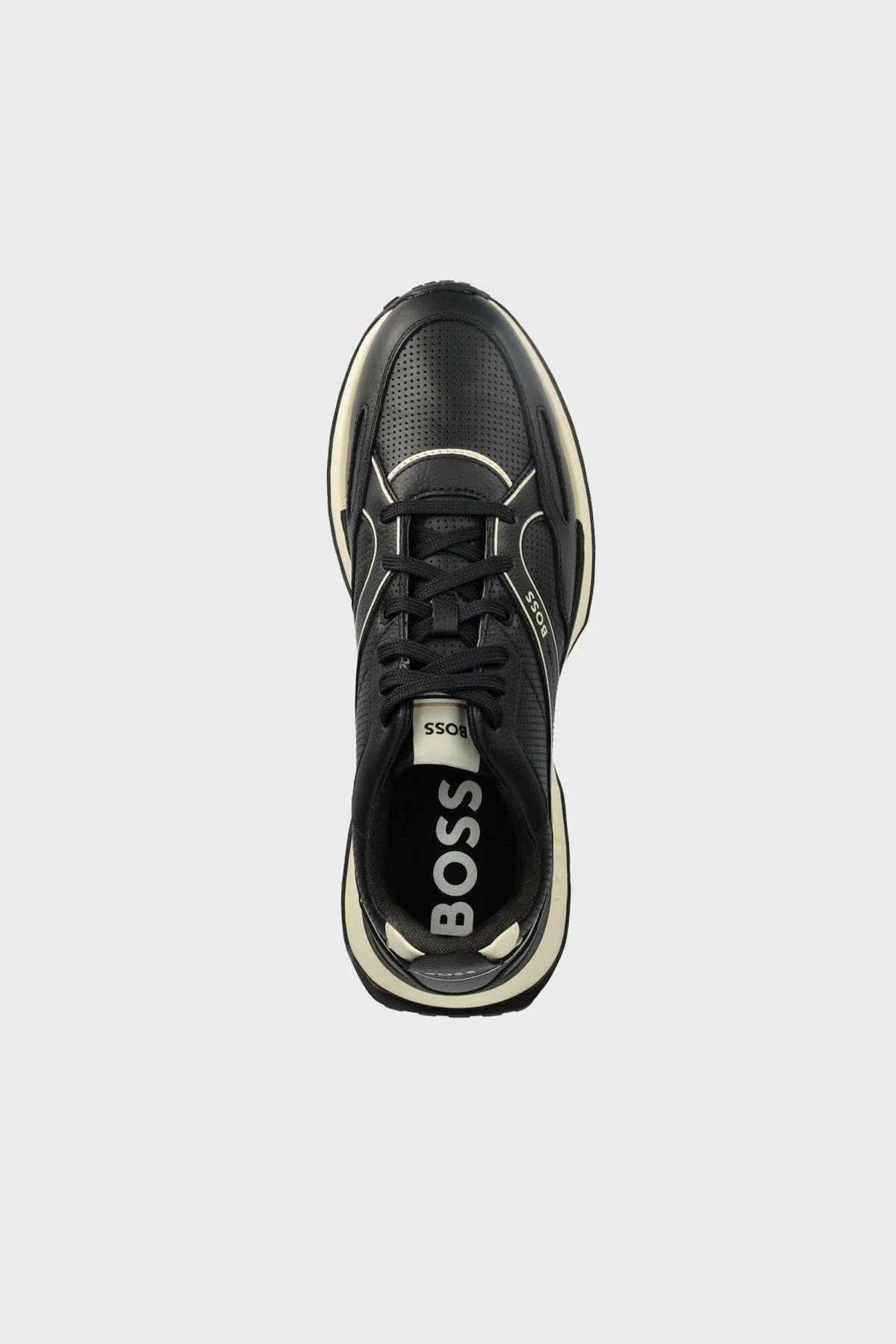 Boss Hakiki Deri Sneaker Erkek Ayakkabı 50493231 001 SİYAH - 4
