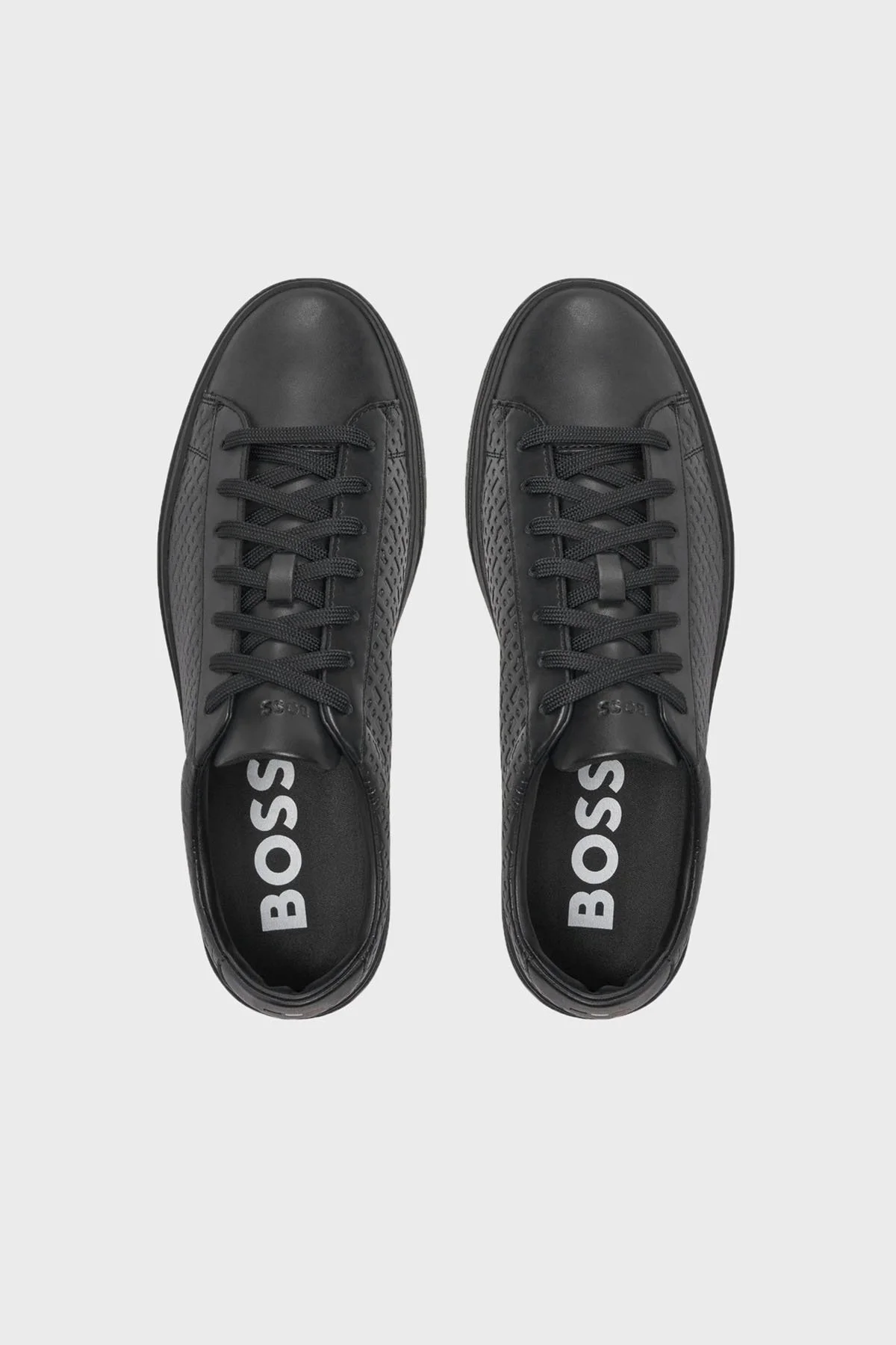 Boss Hakiki Deri Sneaker Erkek Ayakkabı 50536507 005 SİYAH - 3
