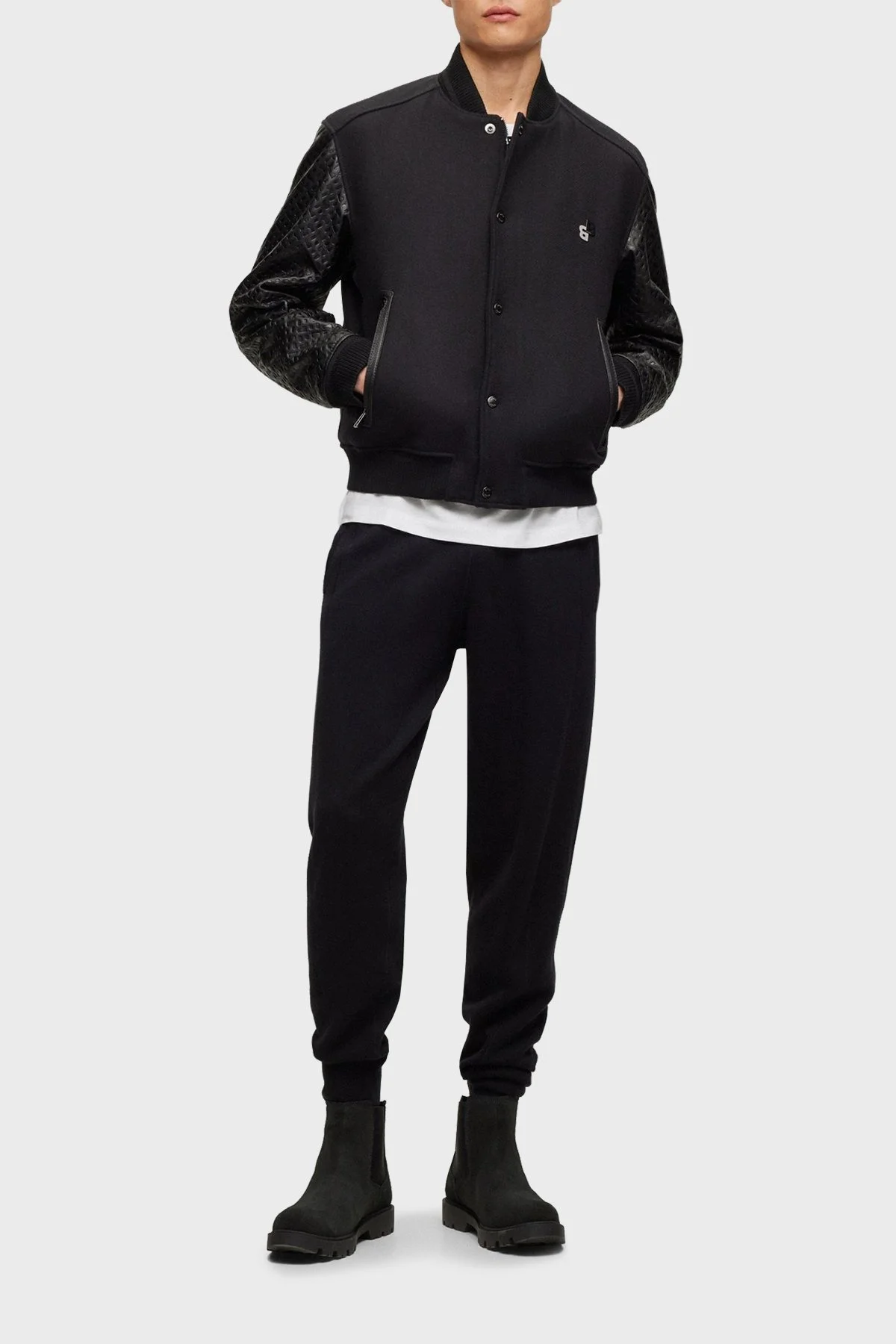 Boss Hakiki Deri Süet Chelsea Erkek Bot 50503675 001 SİYAH - 2