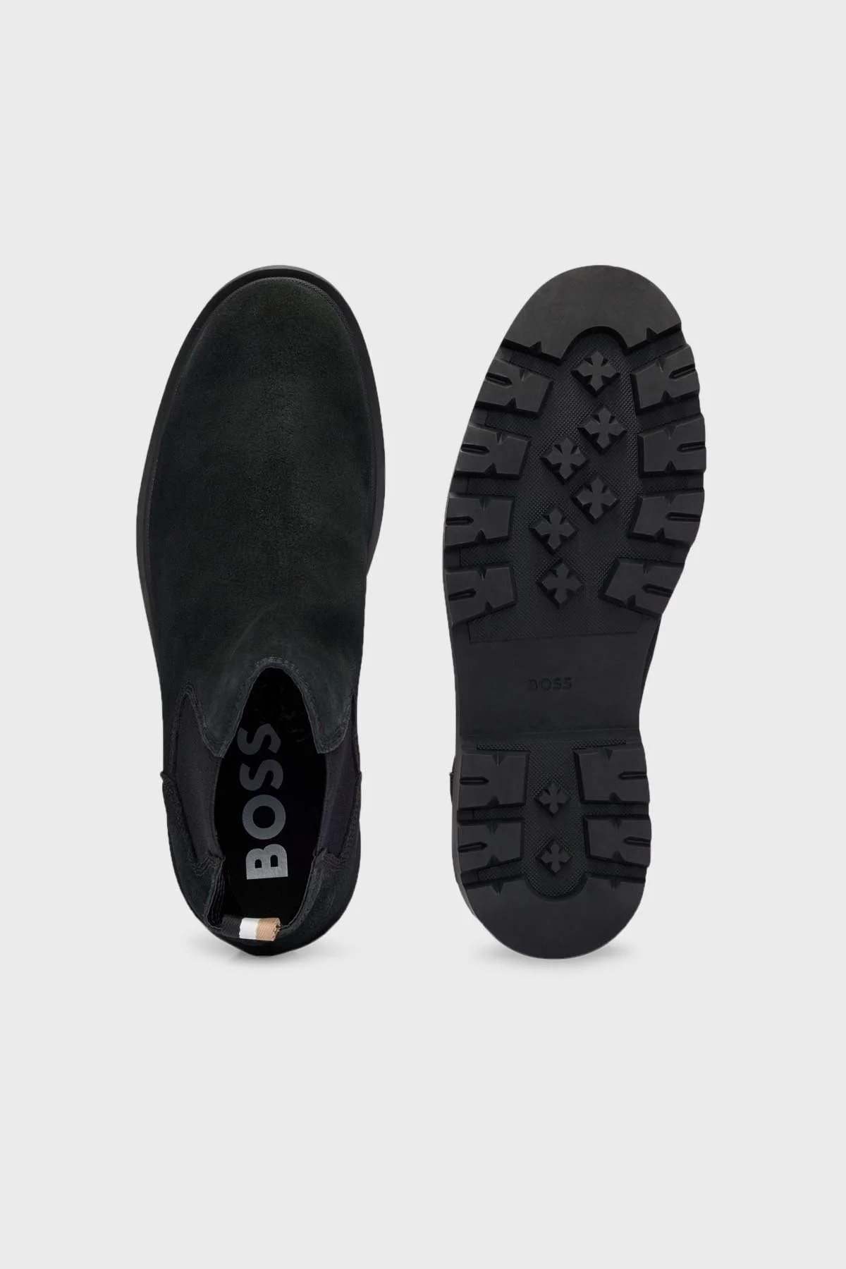 Boss Hakiki Deri Süet Chelsea Erkek Bot 50503675 001 SİYAH - 4