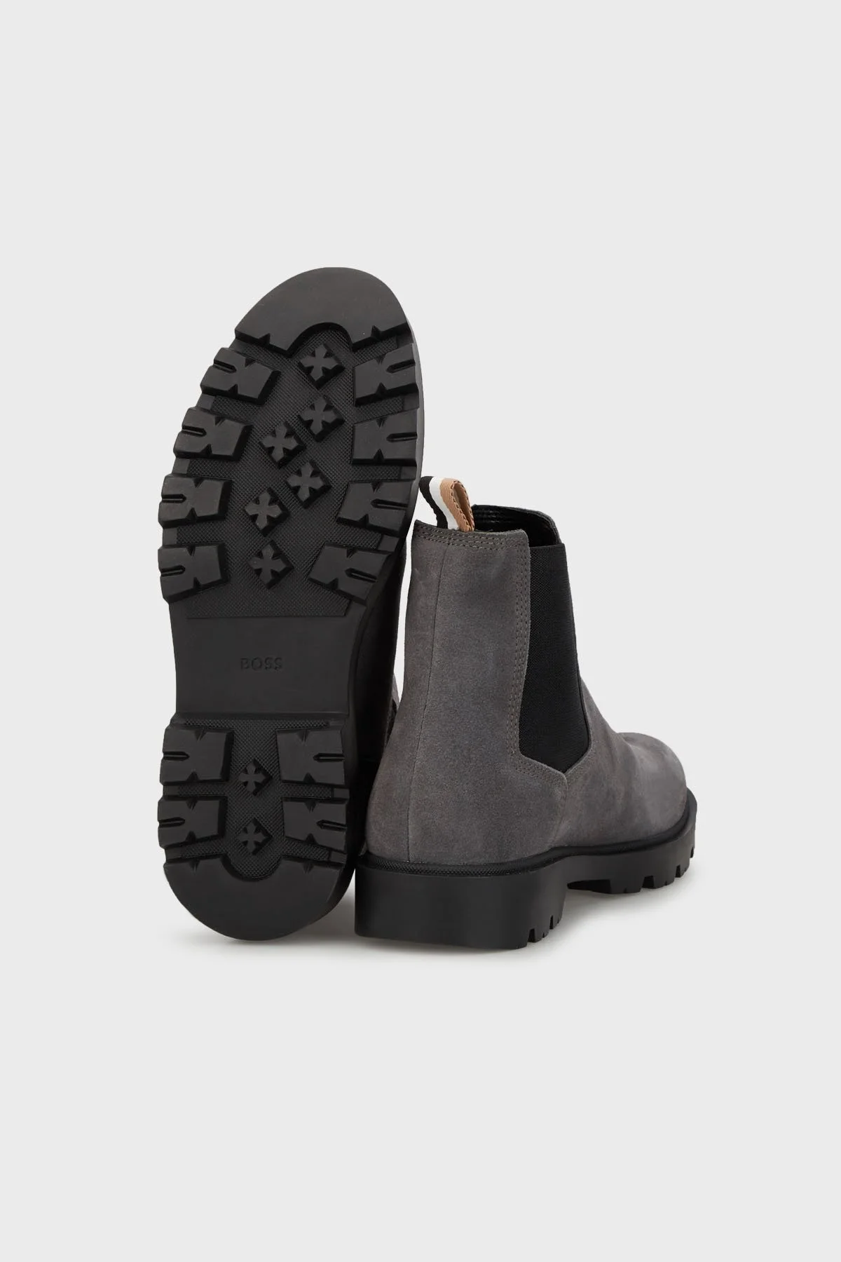 Boss Hakiki Deri Süet Chelsea Erkek Bot 50503675 021 GRİ - 4