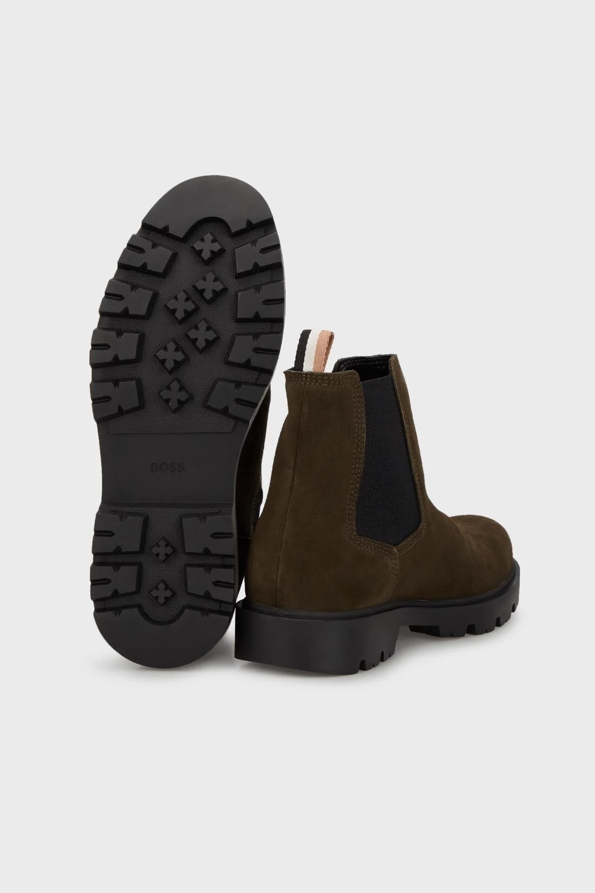 Boss Hakiki Deri Süet Chelsea Erkek Bot 50503675 361 HAKİ - 4