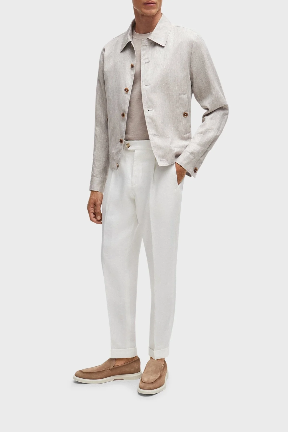 Boss Hakiki Deri Süet Loafer Erkek Ayakkabı 50517007 268 KAHVE - 2