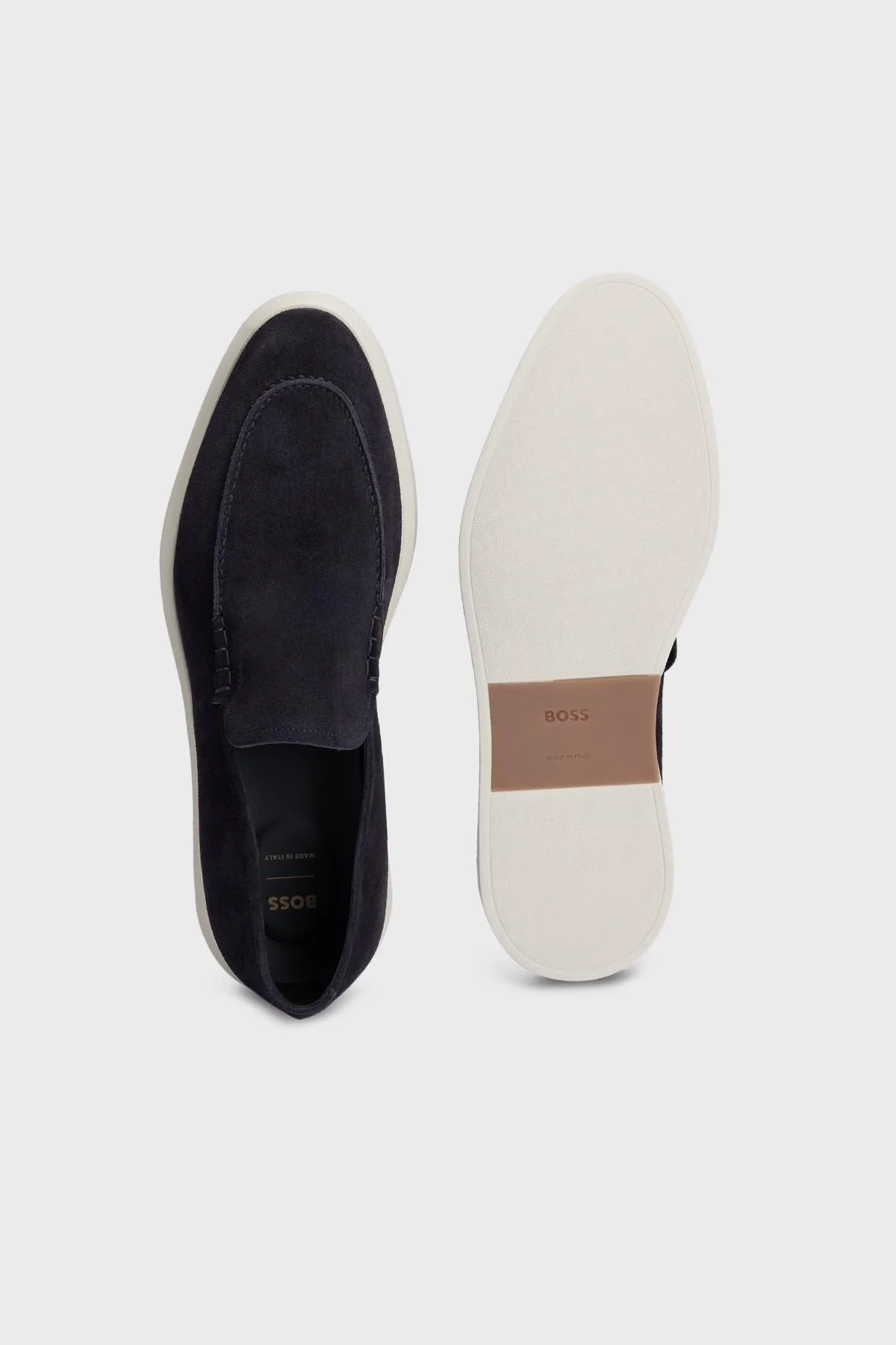 Boss Hakiki Deri Süet Loafer Erkek Ayakkabı 50517007 401 LACİVERT - 9