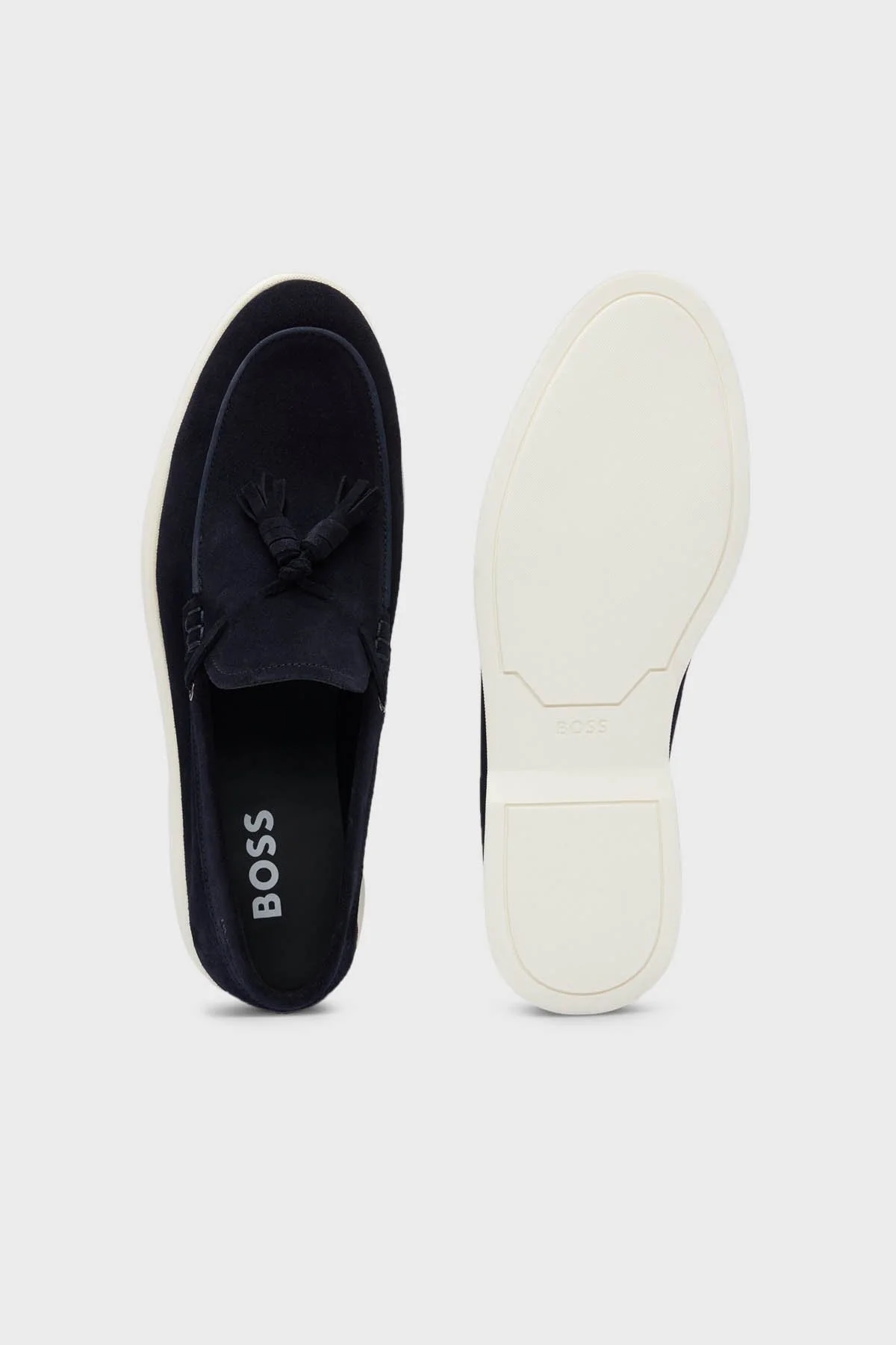 Boss Hakiki Deri Süet Loafer Erkek Ayakkabı 50517133 401 LACİVERT - 9