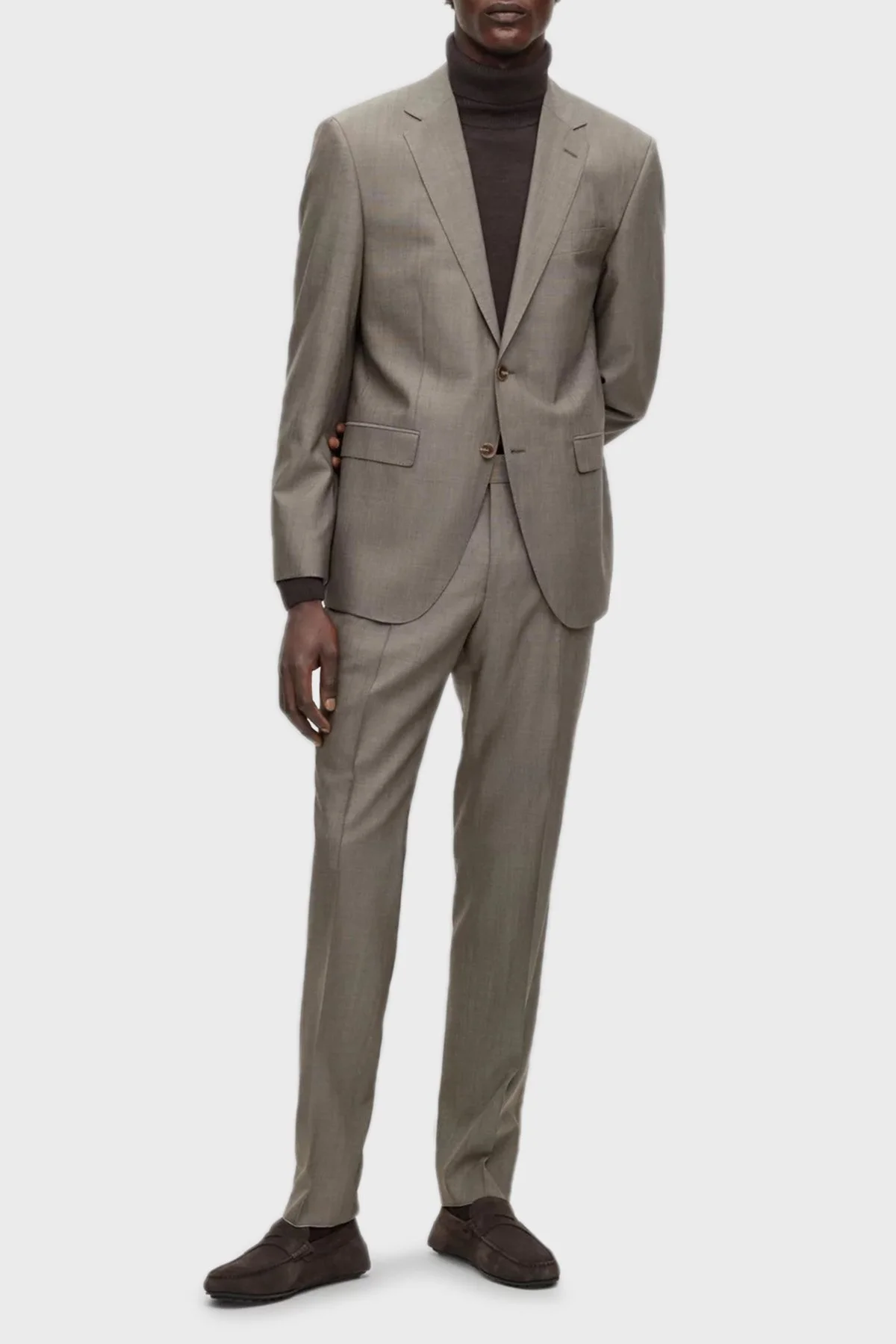 Boss Hakiki Deri Süet Makosen Erkek Ayakkabı 50492992 201 KAHVE - 3