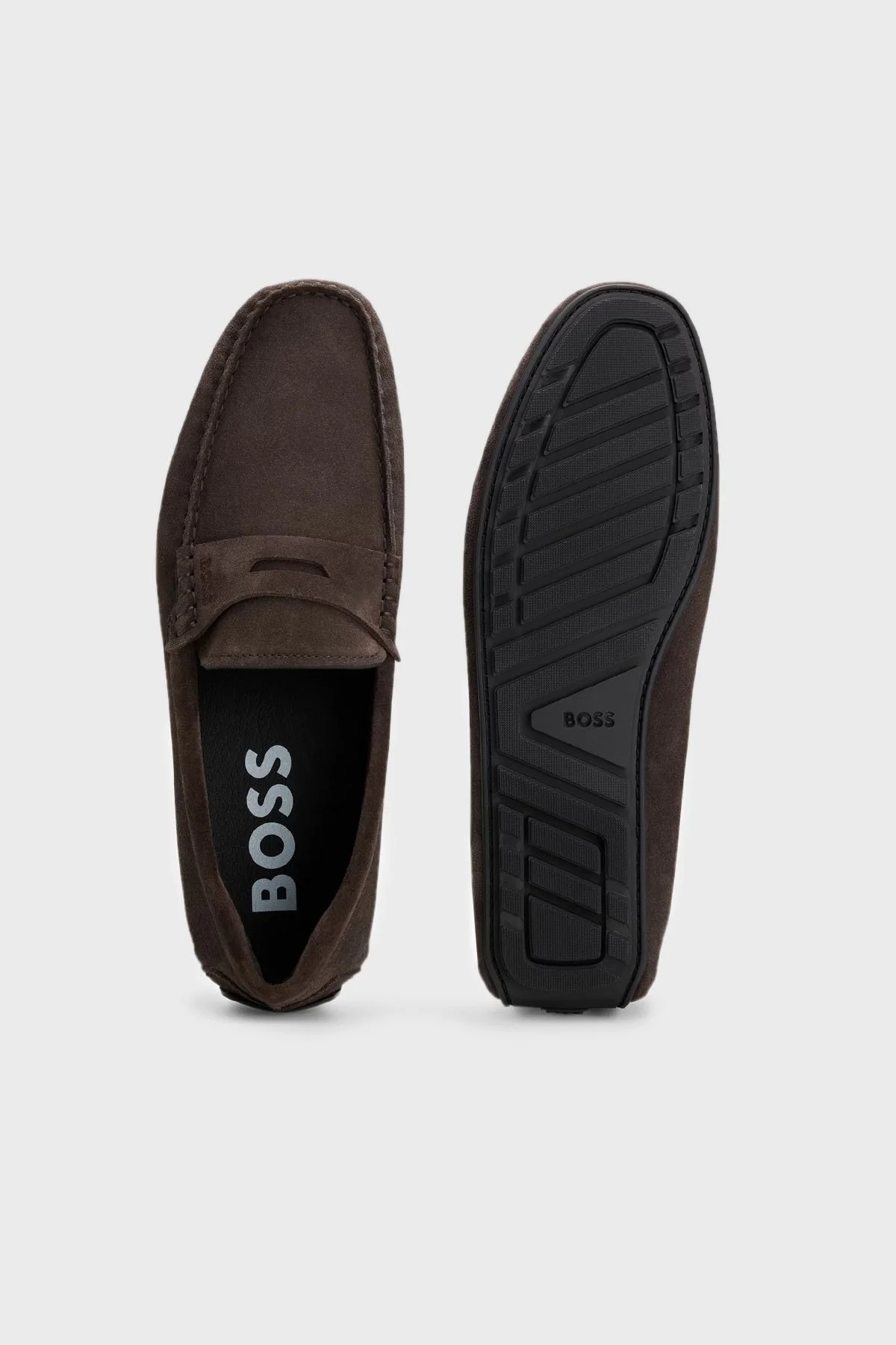 Boss Hakiki Deri Süet Makosen Erkek Ayakkabı 50492992 201 KAHVE - 4