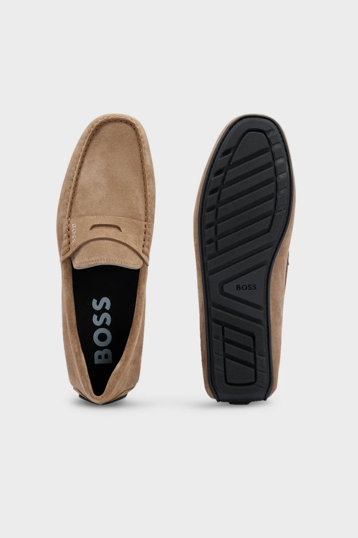 Boss Hakiki Deri Süet Makosen Erkek Ayakkabı 50492992 260 KAHVE - 4