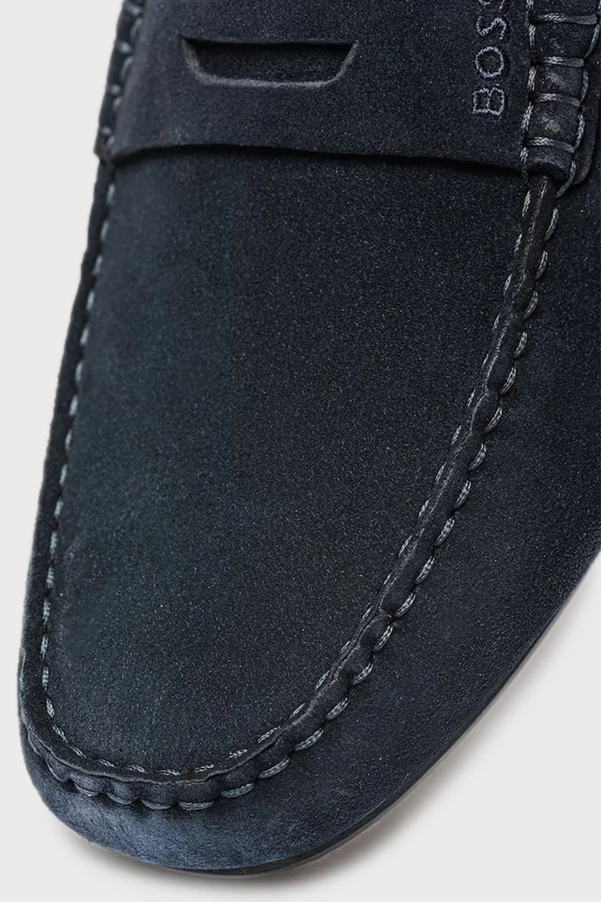 Boss Hakiki Deri Süet Makosen Erkek Ayakkabı 50492992 401 LACİVERT - 4