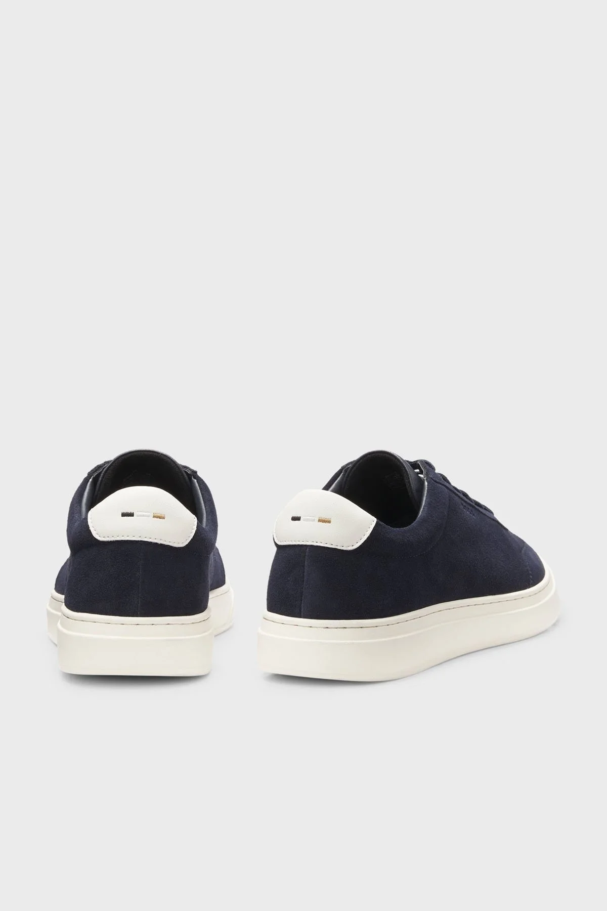 Boss Hakiki Deri Ve Süet Detaylı Sneaker Erkek Ayakkabı 50548715 402 LACİVERT - 4