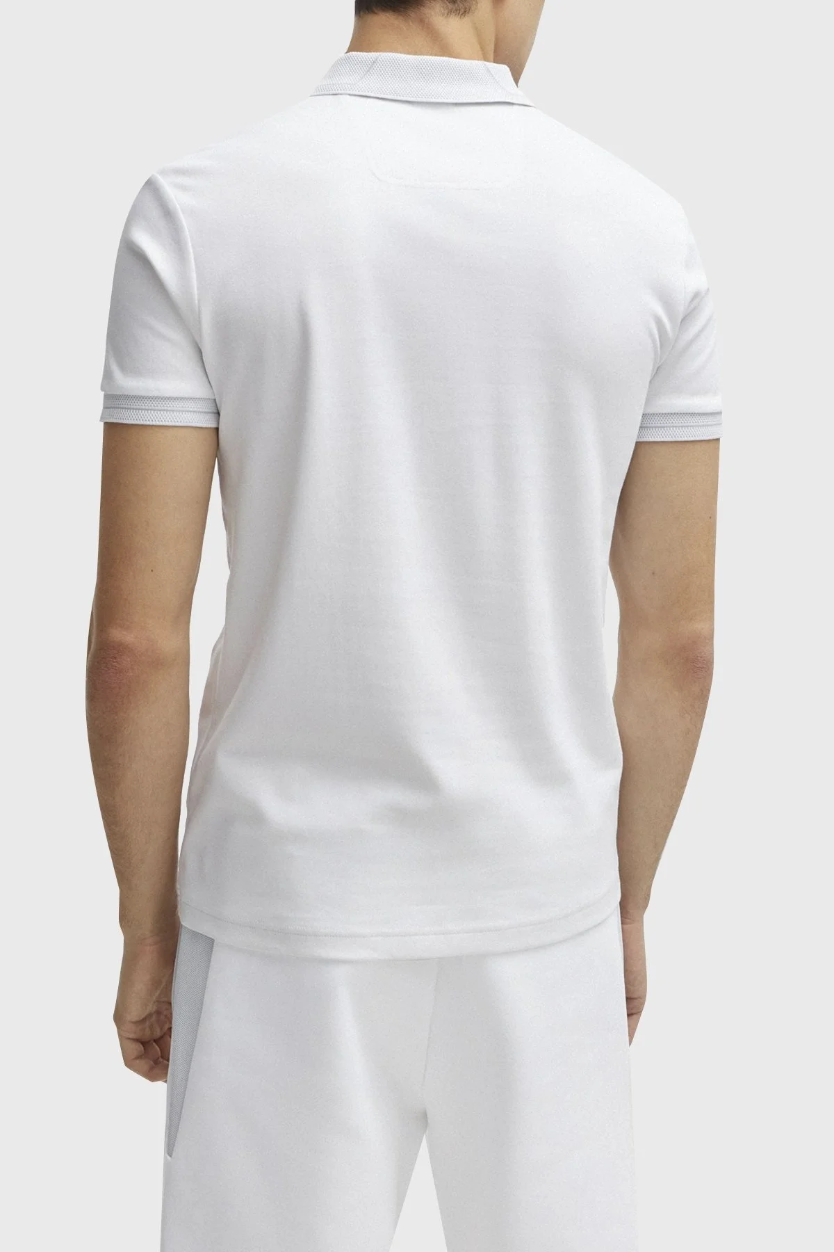 Boss İnterlok Pamuklu Slim Fit Erkek Polo Yaka T Shirt 50512892 100 BEYAZ - 9