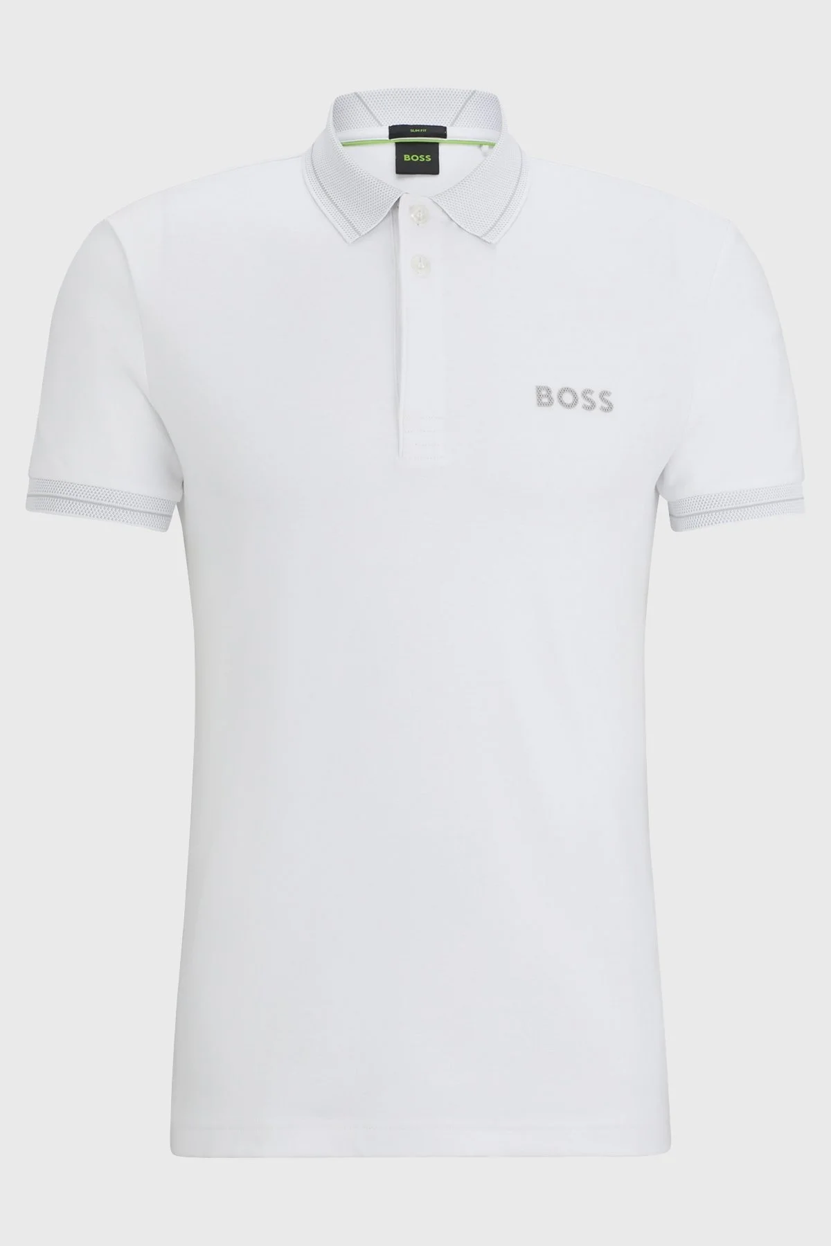 Boss İnterlok Pamuklu Slim Fit Erkek Polo Yaka T Shirt 50512892 100 BEYAZ - 10