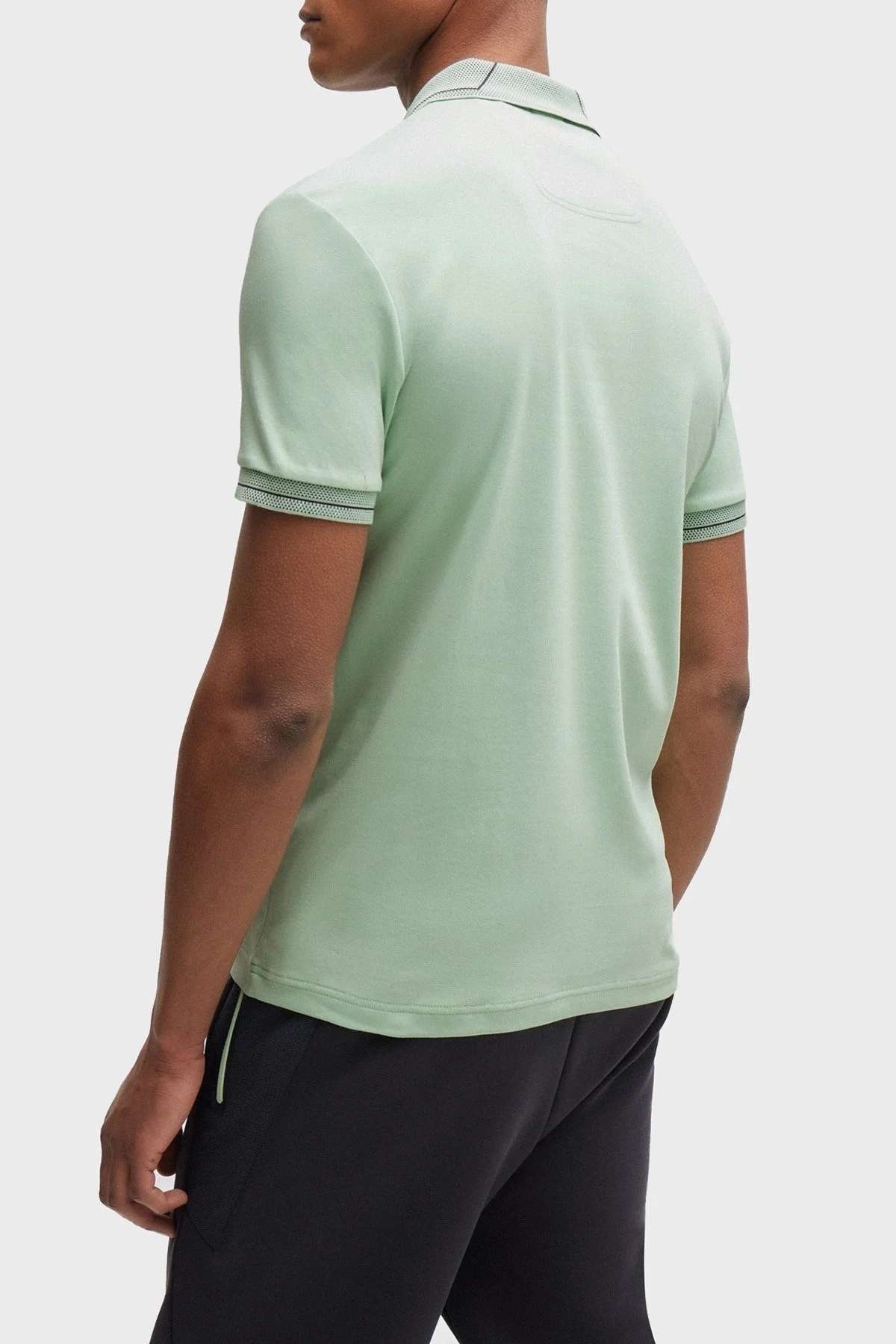 Boss İnterlok Pamuklu Slim Fit Erkek Polo Yaka T Shirt 50512892 388 AÇIK YEŞİL - 3