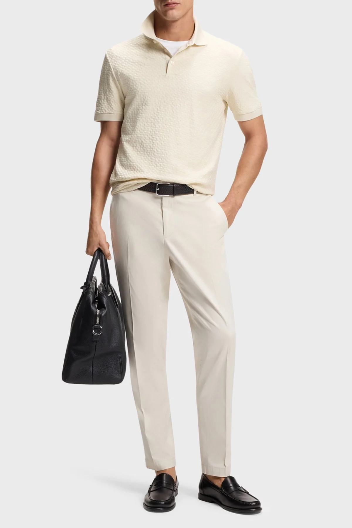 Boss Jakarlı % 100 Pamuk Regular Fit Düğmeli Erkek Polo 50557403 131 BEJ - 2