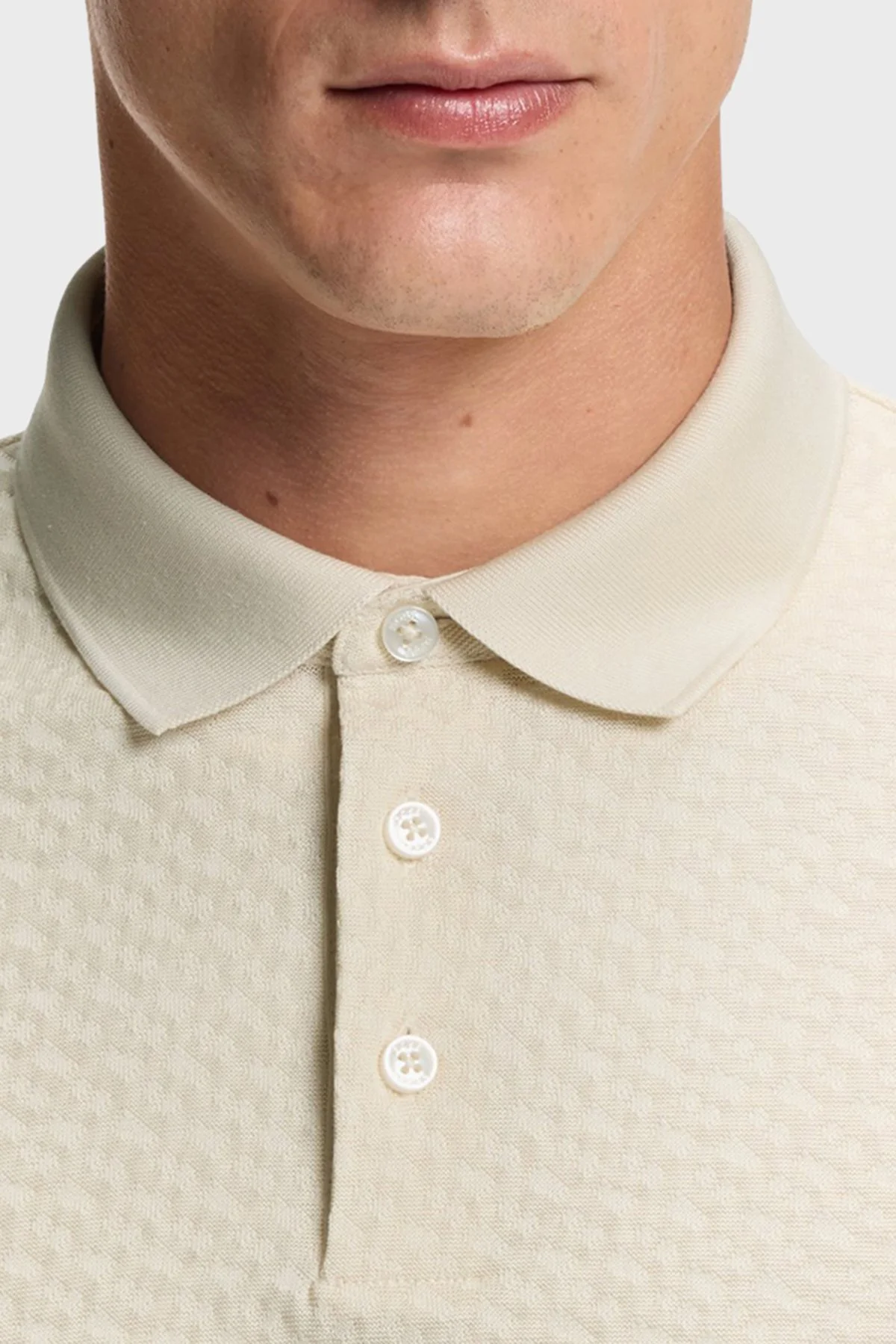 Boss Jakarlı % 100 Pamuk Regular Fit Düğmeli Erkek Polo 50557403 131 BEJ - 4